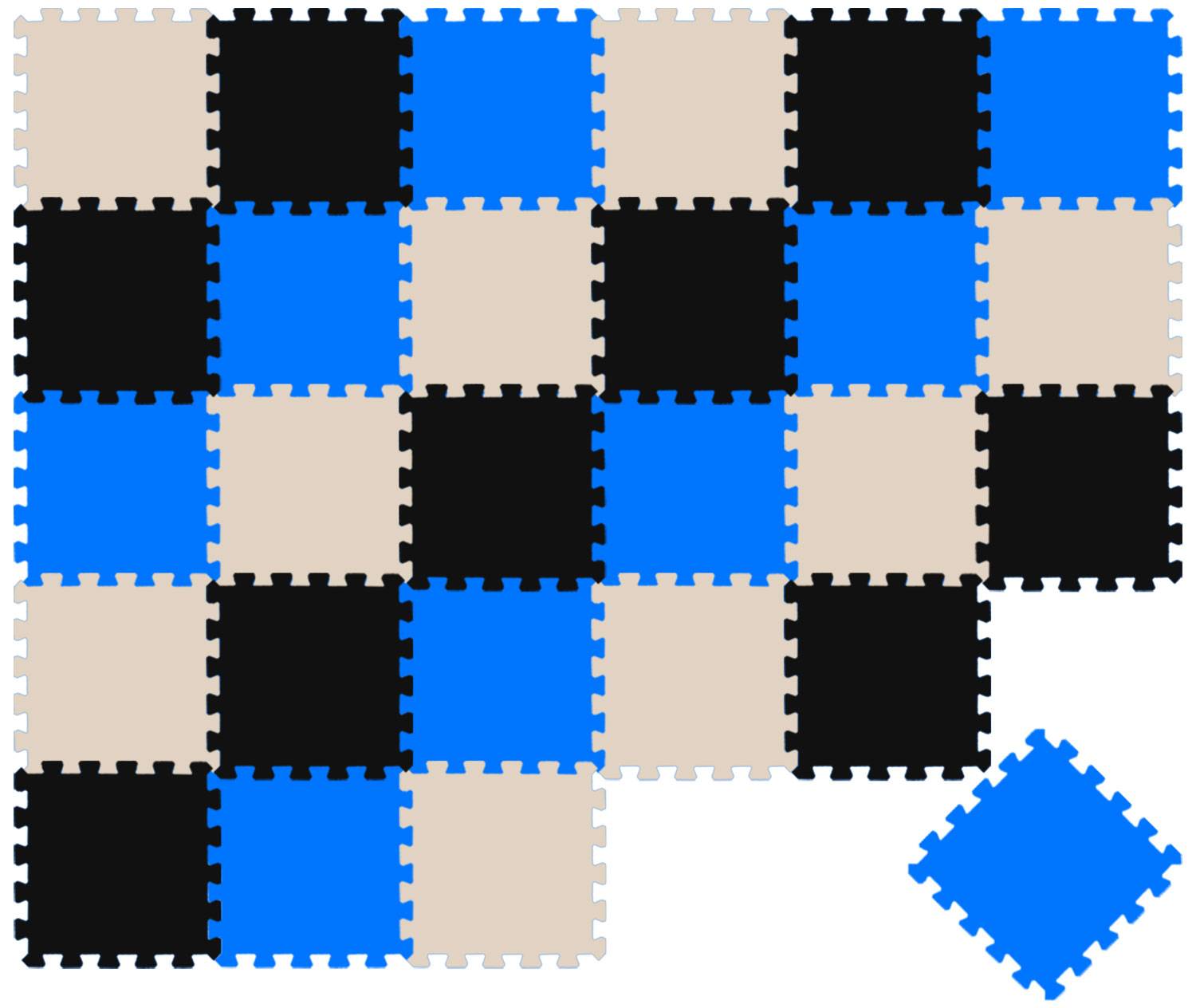 27 Teile Baby Kinder Puzzlematte ab Null - 30x30 Puzzle Spielmatte Krabbelmatte