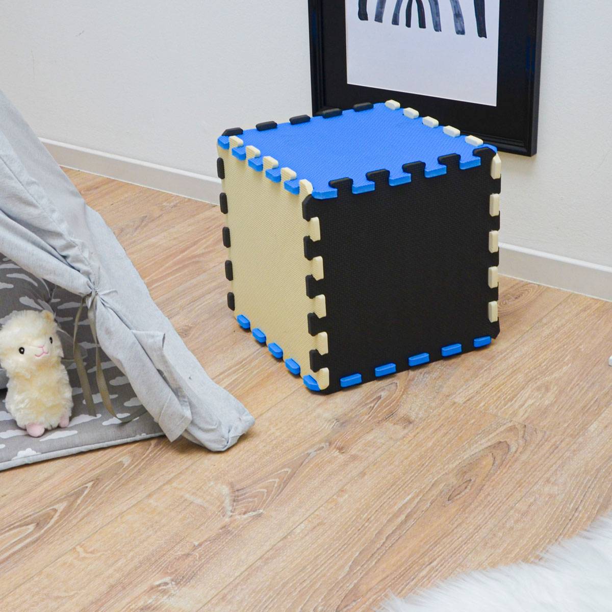 27 Teile Baby Kinder Puzzlematte ab Null - 30x30 Puzzle Spielmatte Krabbelmatte