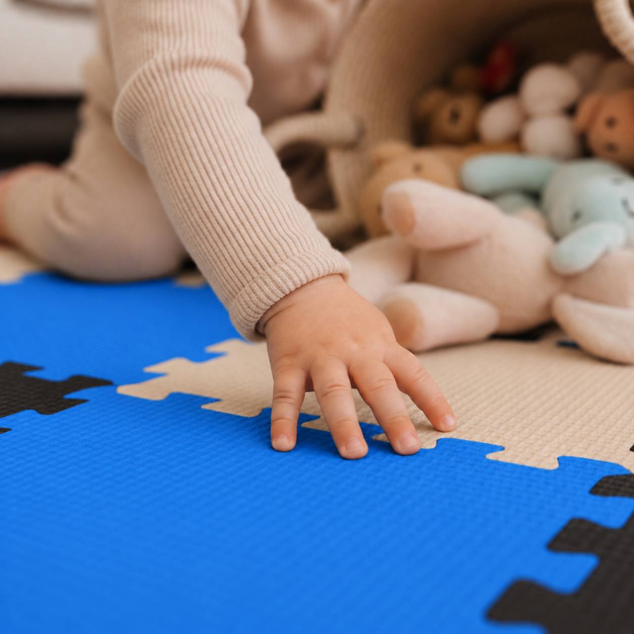 27 Teile Baby Kinder Puzzlematte ab Null - 30x30 Puzzle Spielmatte Krabbelmatte
