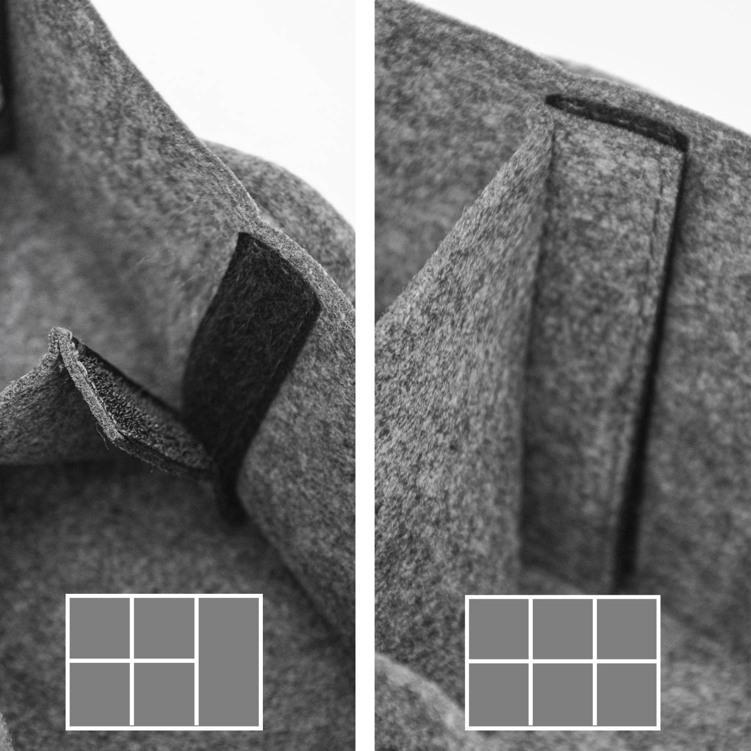 Filz Tassenhalter Camping - 28x21 Glashalter - Wohnmobil Geschirr Aufbewahrung