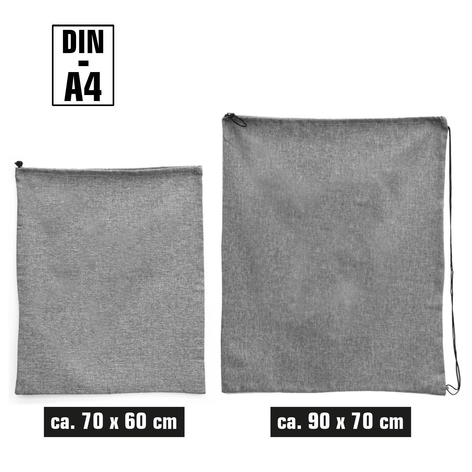 100l Wäschesack Groß XXL + 60l Wäschesammler Reise - Wäschesack mit Kordelzug