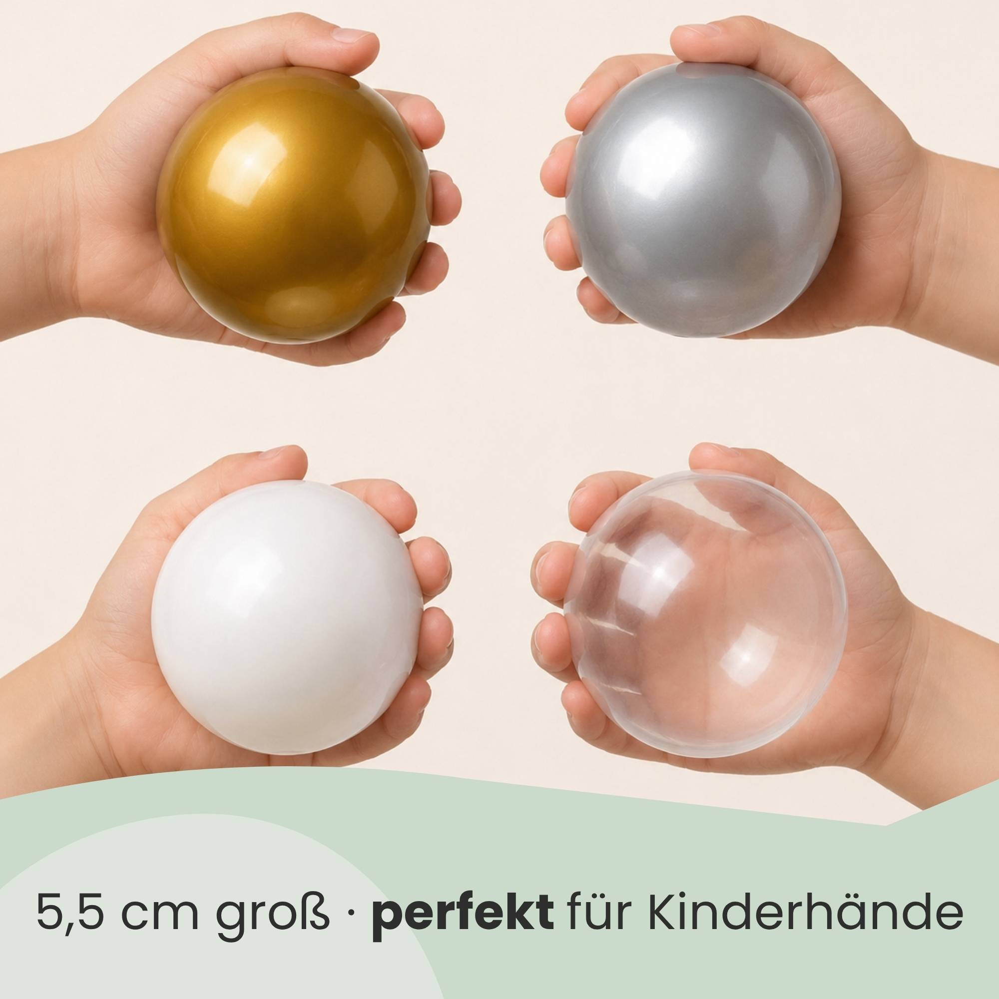 200 Bunte Bälle für Bällebad - 5,5cm Bällebad Bälle Kinder Spielbälle Bällepool