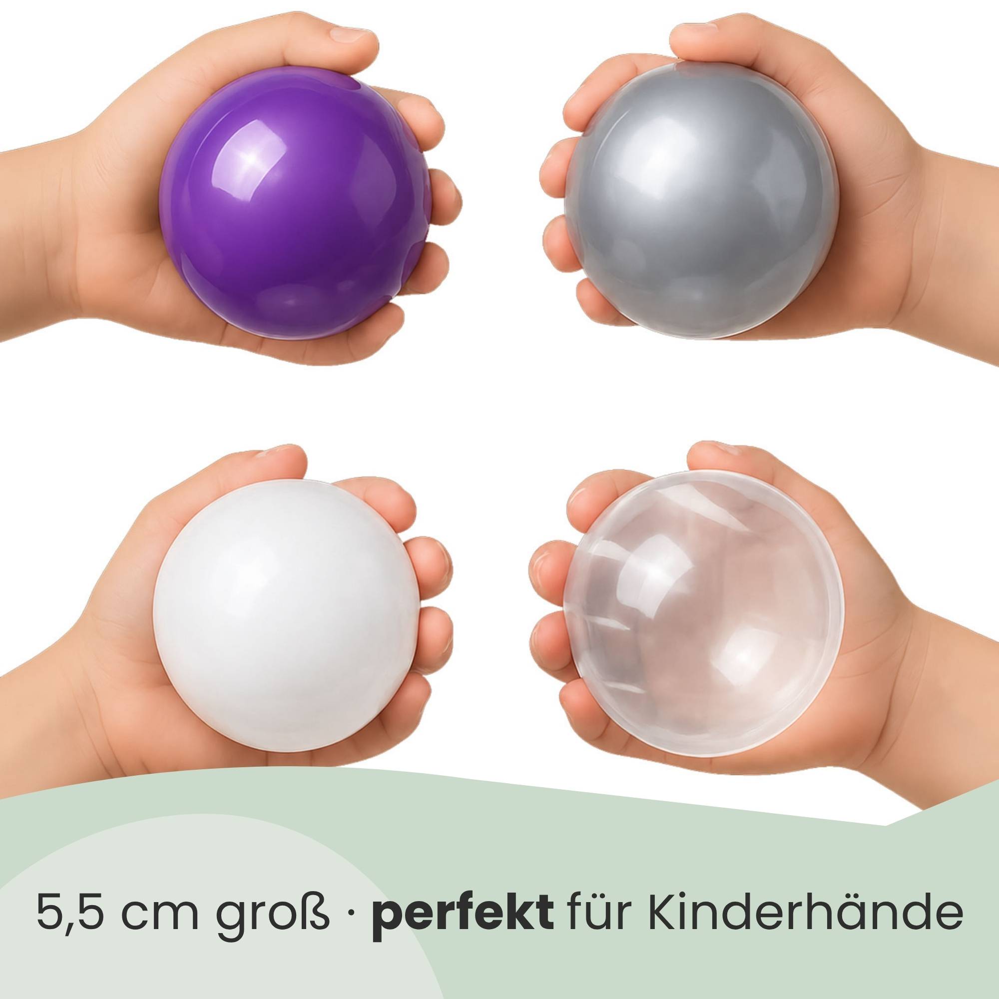 200 Bunte Bälle für Bällebad - 5,5cm Bällebad Bälle Kinder Spielbälle Bällepool