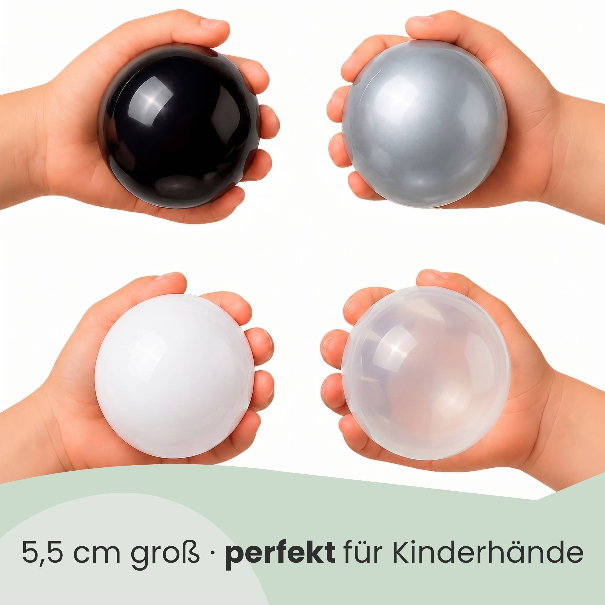 200 Bunte Bälle für Bällebad - 5,5cm Bällebad Bälle Kinder Spielbälle Bällepool