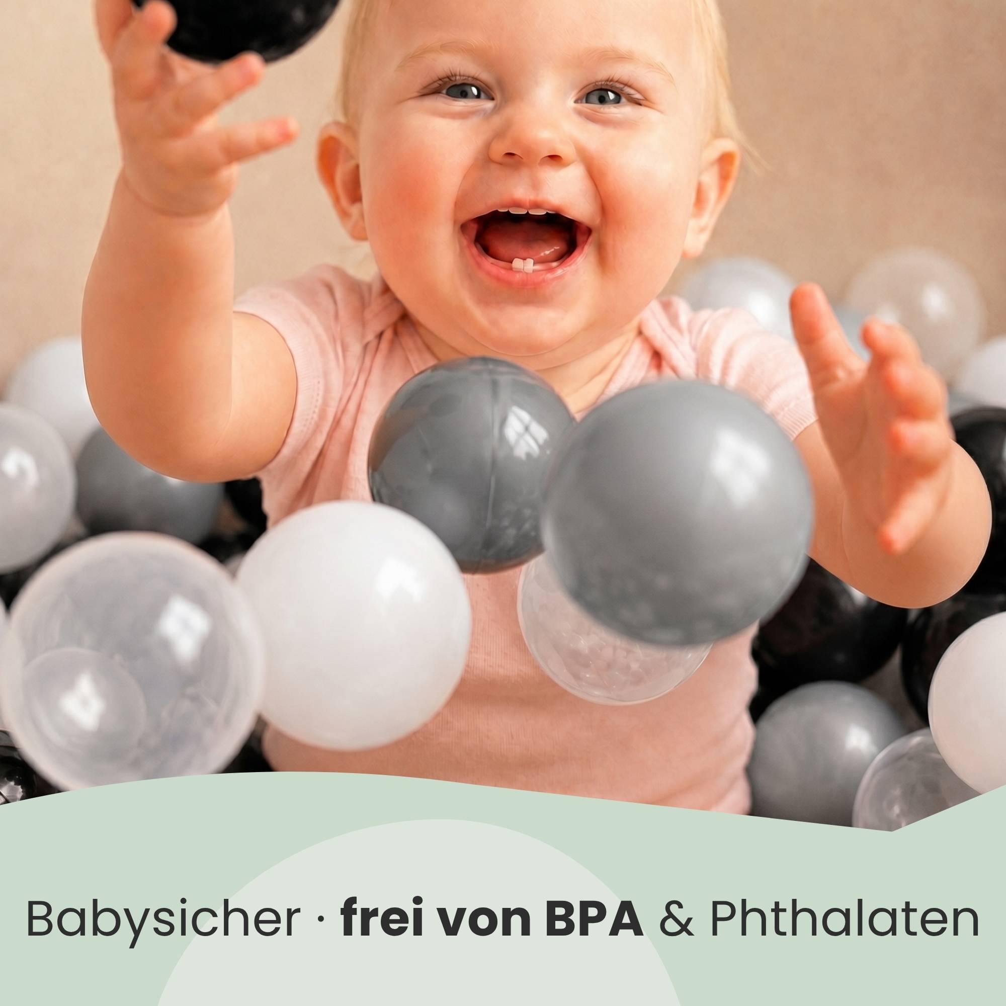 200 Bunte Bälle für Bällebad - 5,5cm Bällebad Bälle Kinder Spielbälle Bällepool