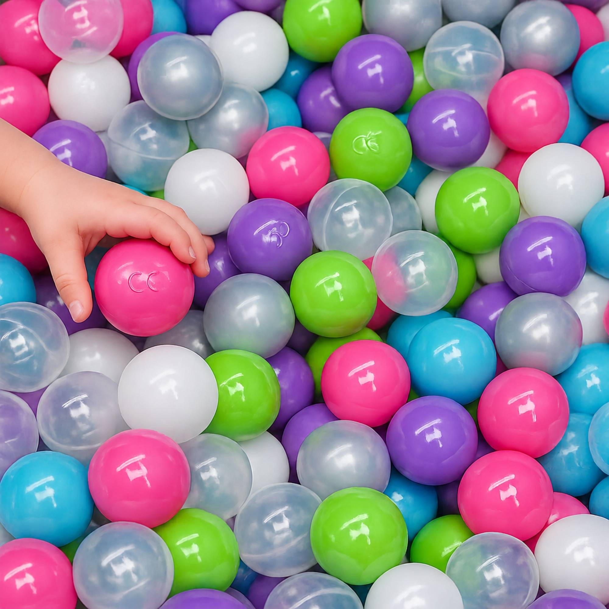 350 Bunte Bälle für Bällebad - 5,5cm Bällebad Bälle Kinder Spielbälle Bällepool