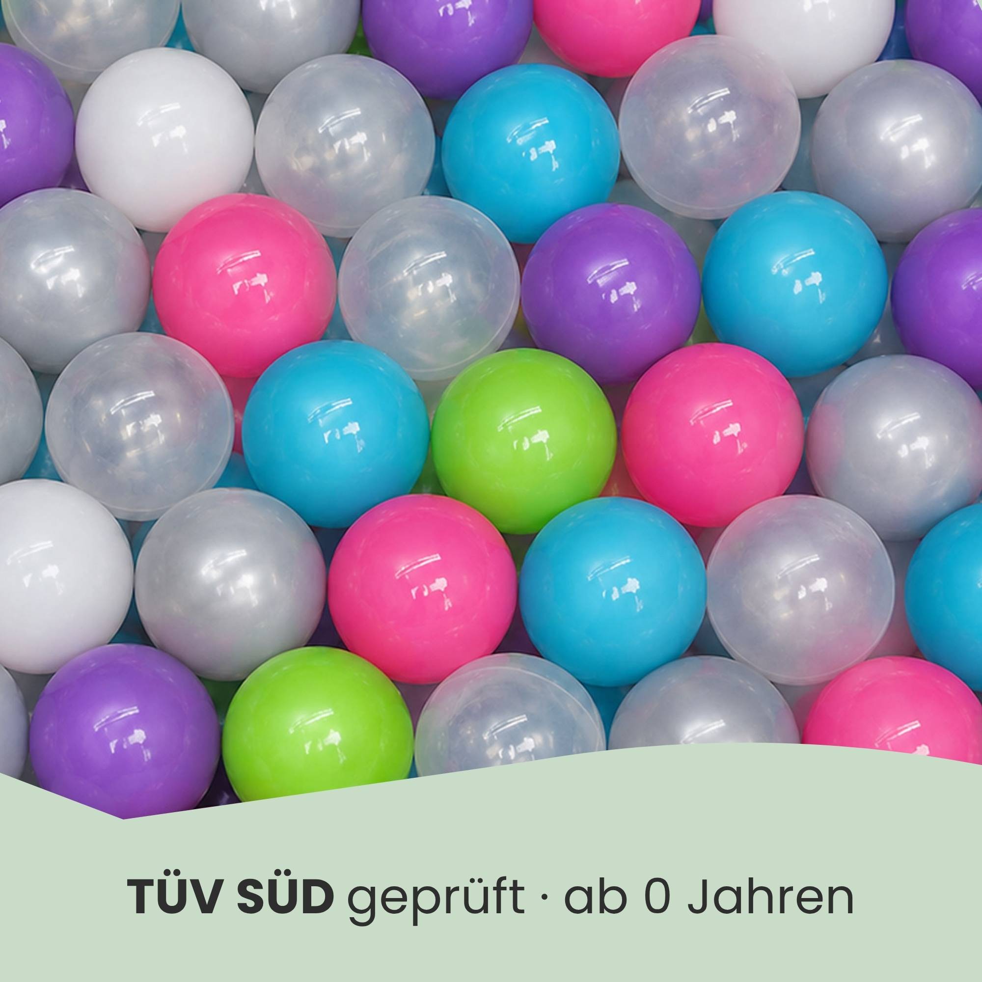 350 Bunte Bälle für Bällebad - 5,5cm Bällebad Bälle Kinder Spielbälle Bällepool