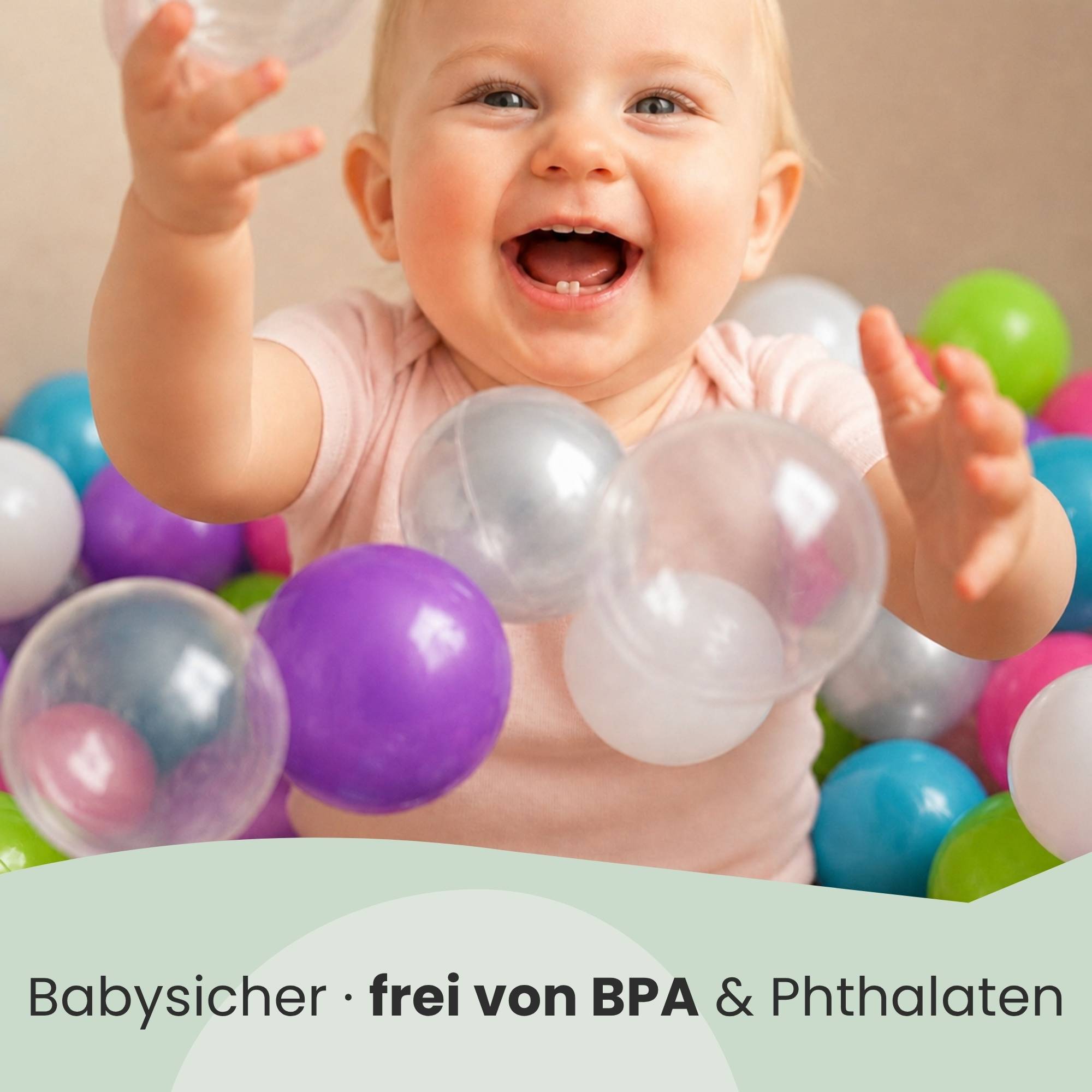 350 Bunte Bälle für Bällebad - 5,5cm Bällebad Bälle Kinder Spielbälle Bällepool