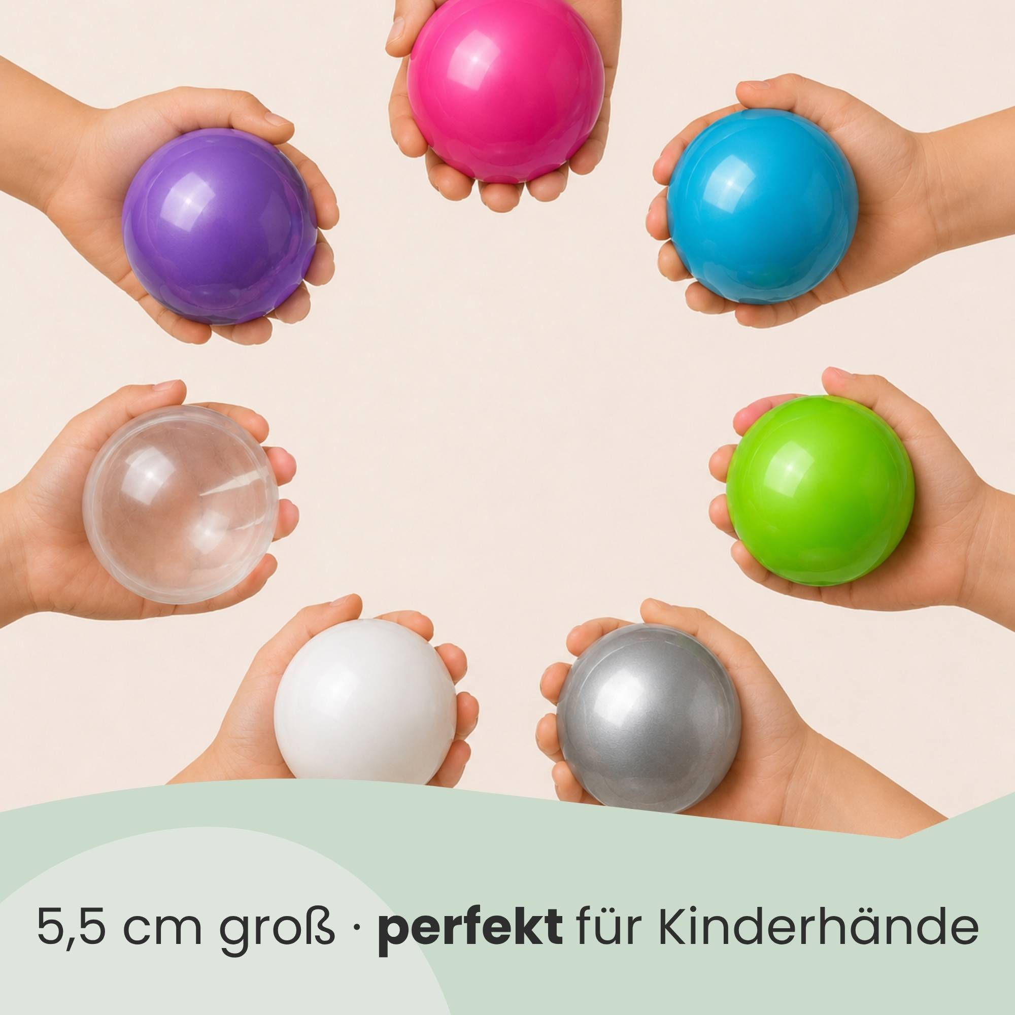 350 Bunte Bälle für Bällebad - 5,5cm Bällebad Bälle Kinder Spielbälle Bällepool