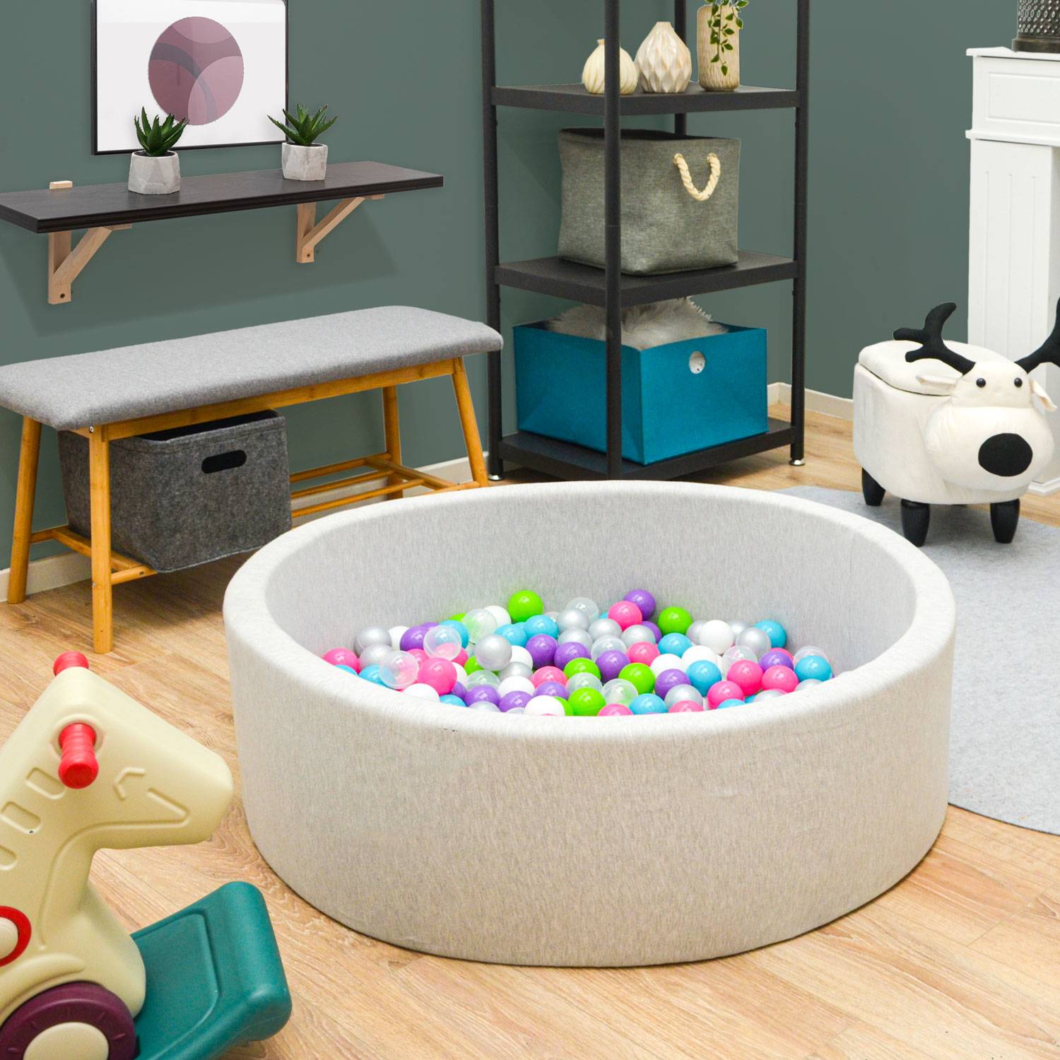 350 Bunte Bälle für Bällebad - 5,5cm Bällebad Bälle Kinder Spielbälle Bällepool