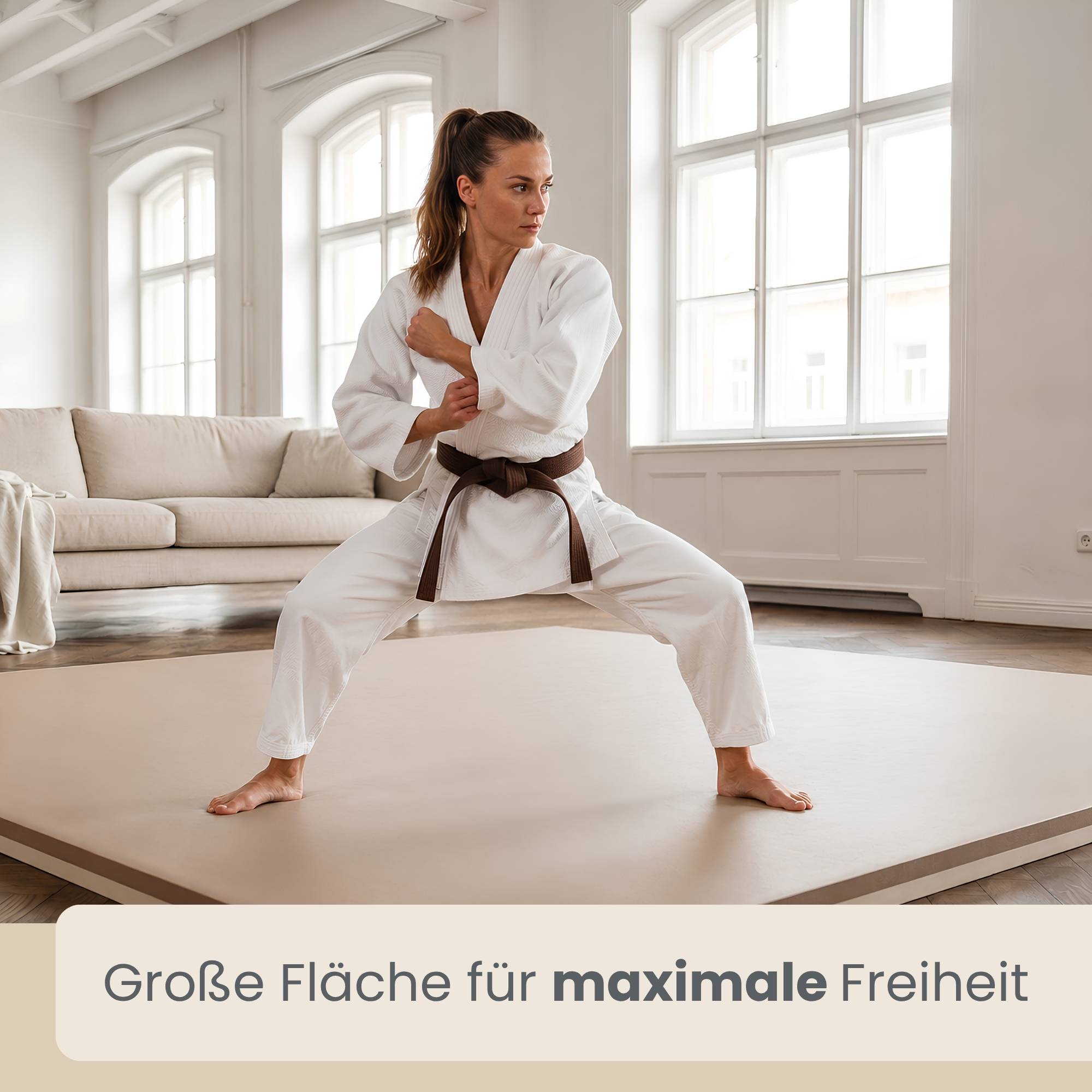 2er Set Kampfsportmatte 90x90cm - 4cm EVA Puzzlematte für Judo Karate MMA Sport