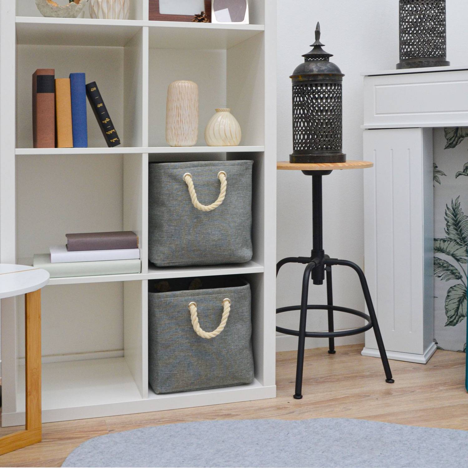 2er Set Aufbewahrungsbox 30x30x30 - Kompatibel mit Kallax Regal Organizer Boxen