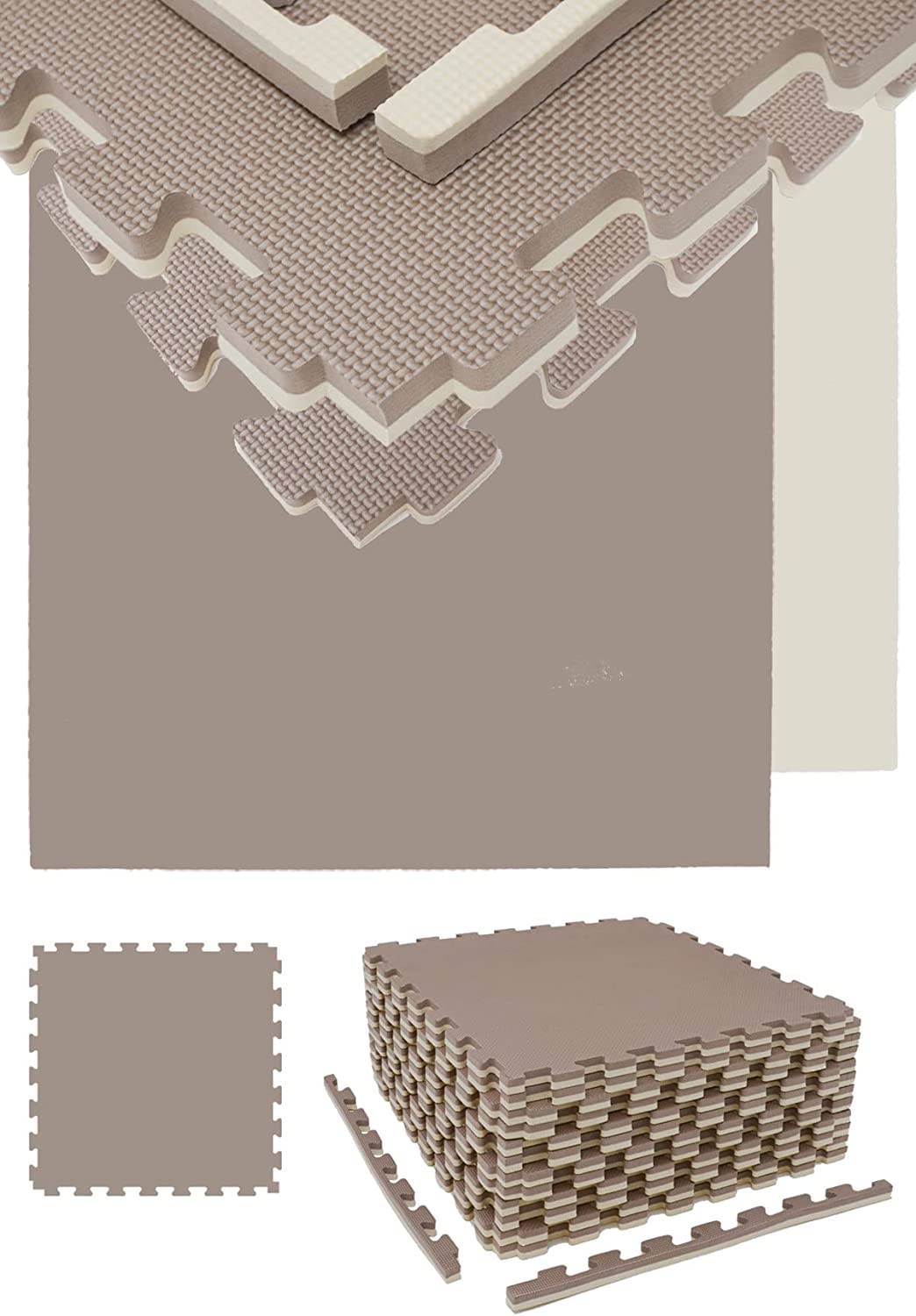 12er Set Kampfsportmatte 63x63cm - 2cm EVA Puzzlematte für Judo Karate MMA Sport