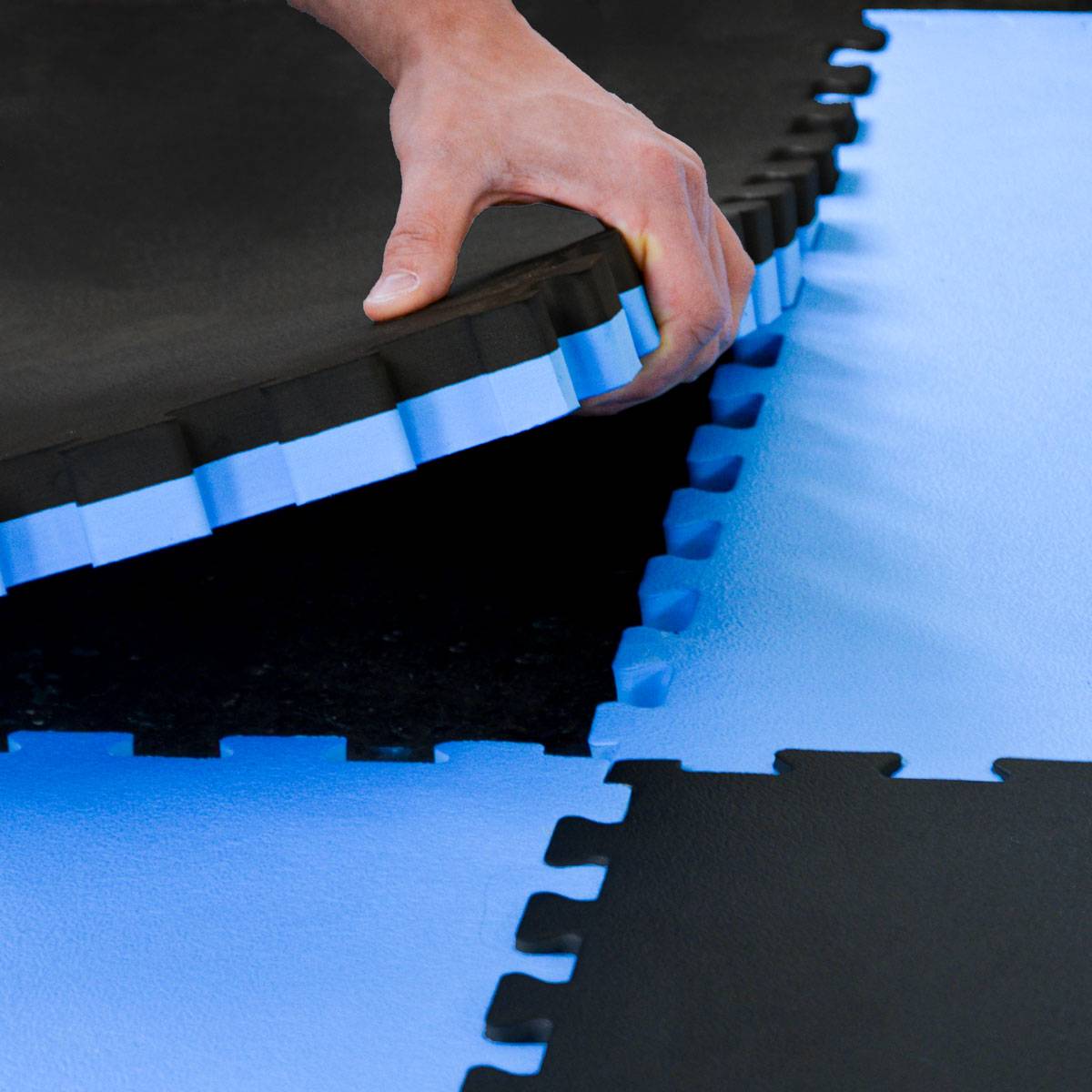 4cm dicke Fitnessmatte 2er Set - 90x90cm Bodenschutzmatte Gym Matte Puzzlematte