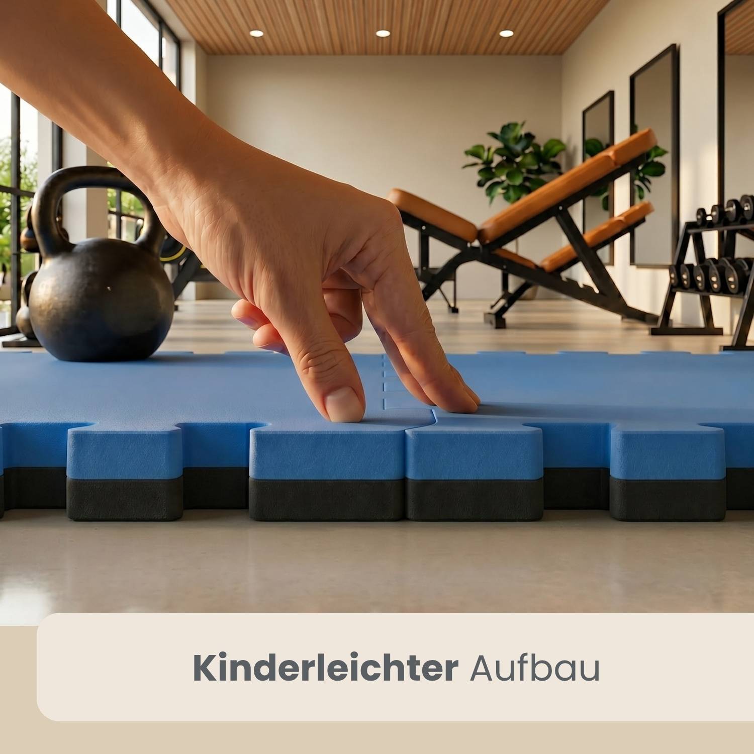 0.8qm Kampfsportmatte 4cm - Home Gym Dojo Matte 90x90 - Judo Matten für Zuhause