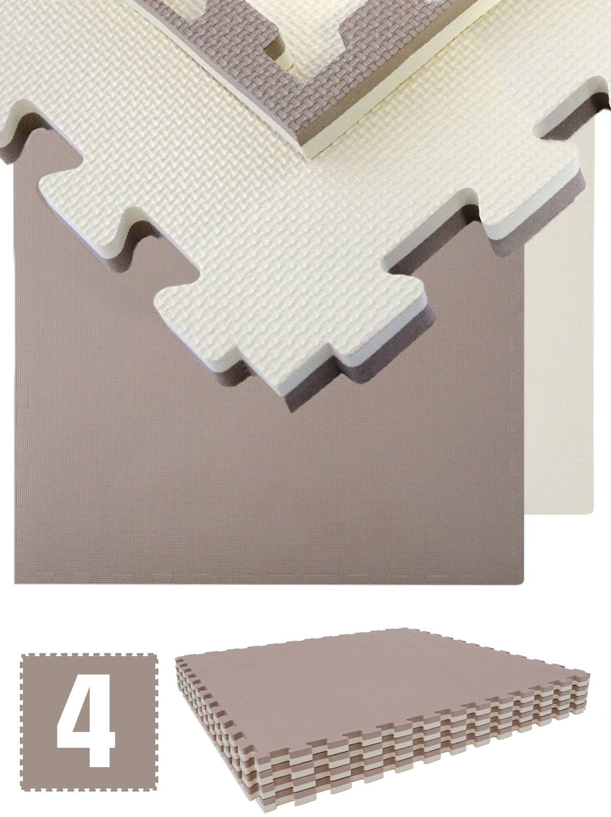 2,5cm dicke Fitnessmatte 4er Set 90x90cm Bodenschutzmatte Gym Matte Puzzlematte