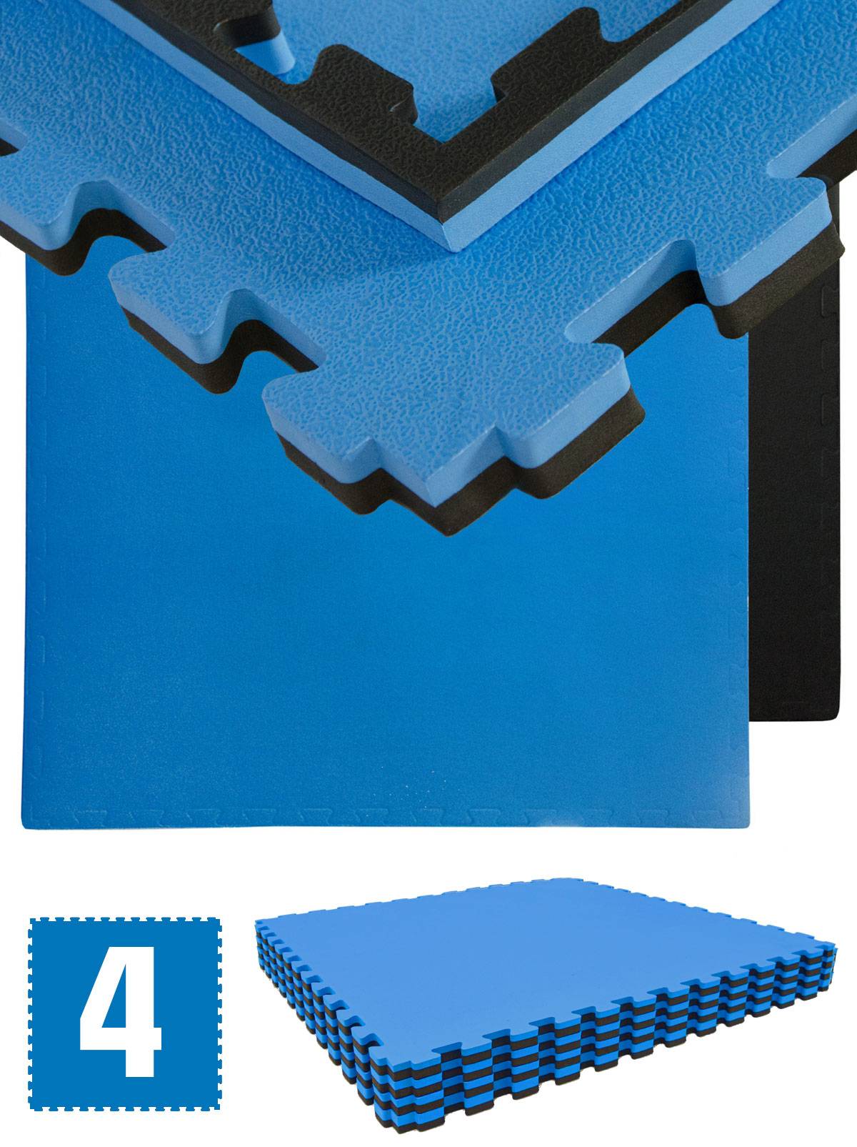 2,5cm dicke Fitnessmatte 4er Set 90x90cm Bodenschutzmatte Gym Matte Puzzlematte