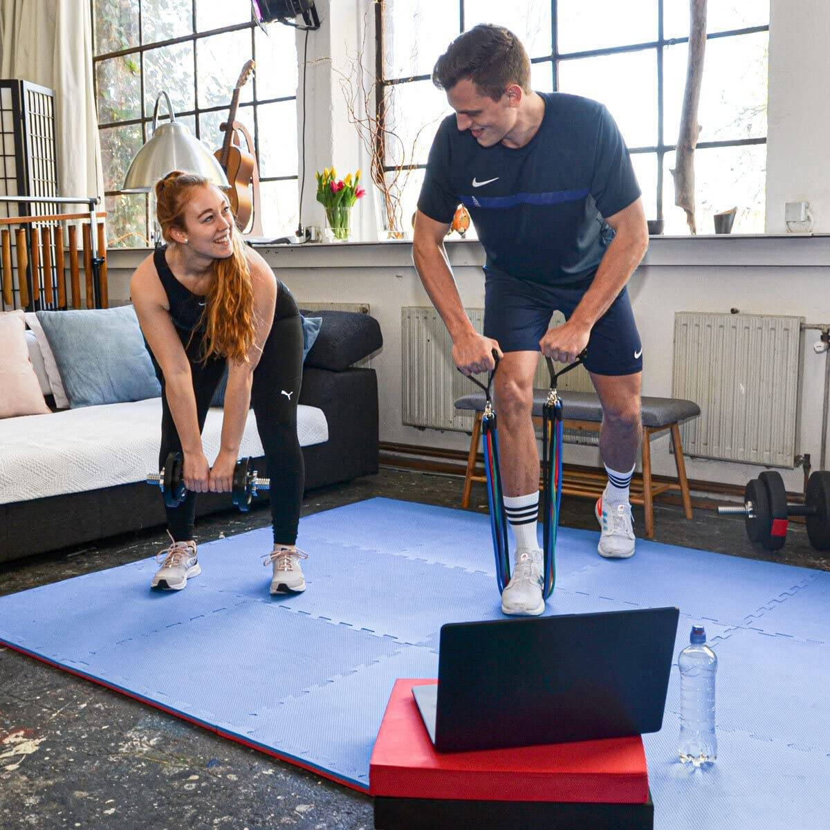 4.8qm Kampfsportmatte 2cm - 12 Judo Matten für Zuhause 63x63 Home Gym Dojo Matte