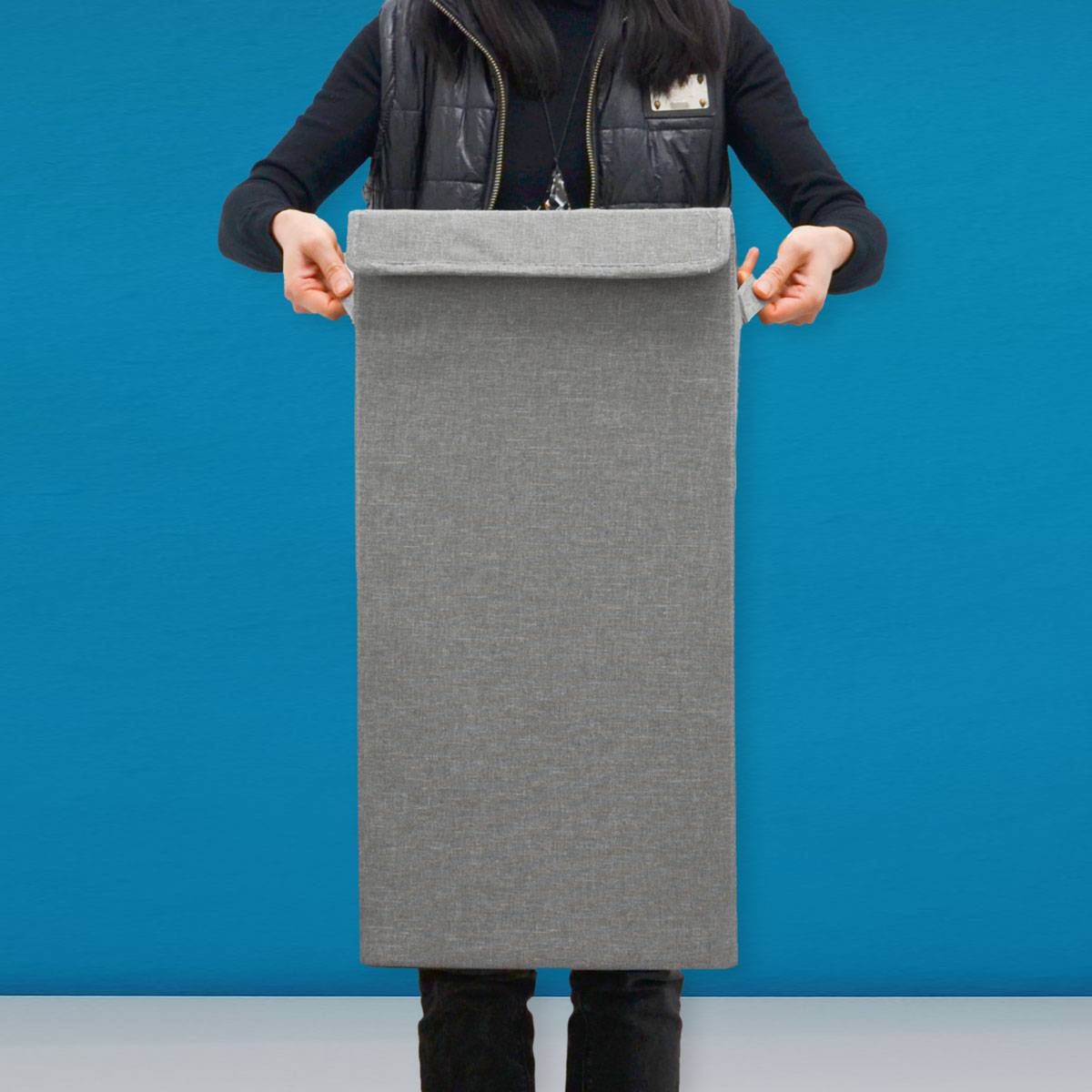 2er Set 50L Wäschekorb mit Deckel 30x30x60 - XXL Wäschesammler Wäschebox Faltbar