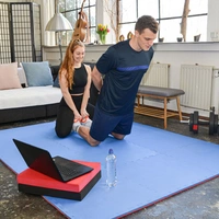 4.8qm Profi Fitnessmatte 2cm - 12er Set 63x63 Bodenschutzmatte für Fitnessgeräte 4.8qm Profi Fitnessmatte 2cm - 12er Set 63x63 Bodenschutzmatte für Fitnessgeräte