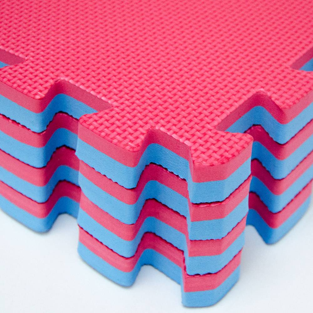 3.2qm Profi Fitnessmatte 2cm - 8er Set 63x63 Bodenschutzmatte für Fitnessgeräte