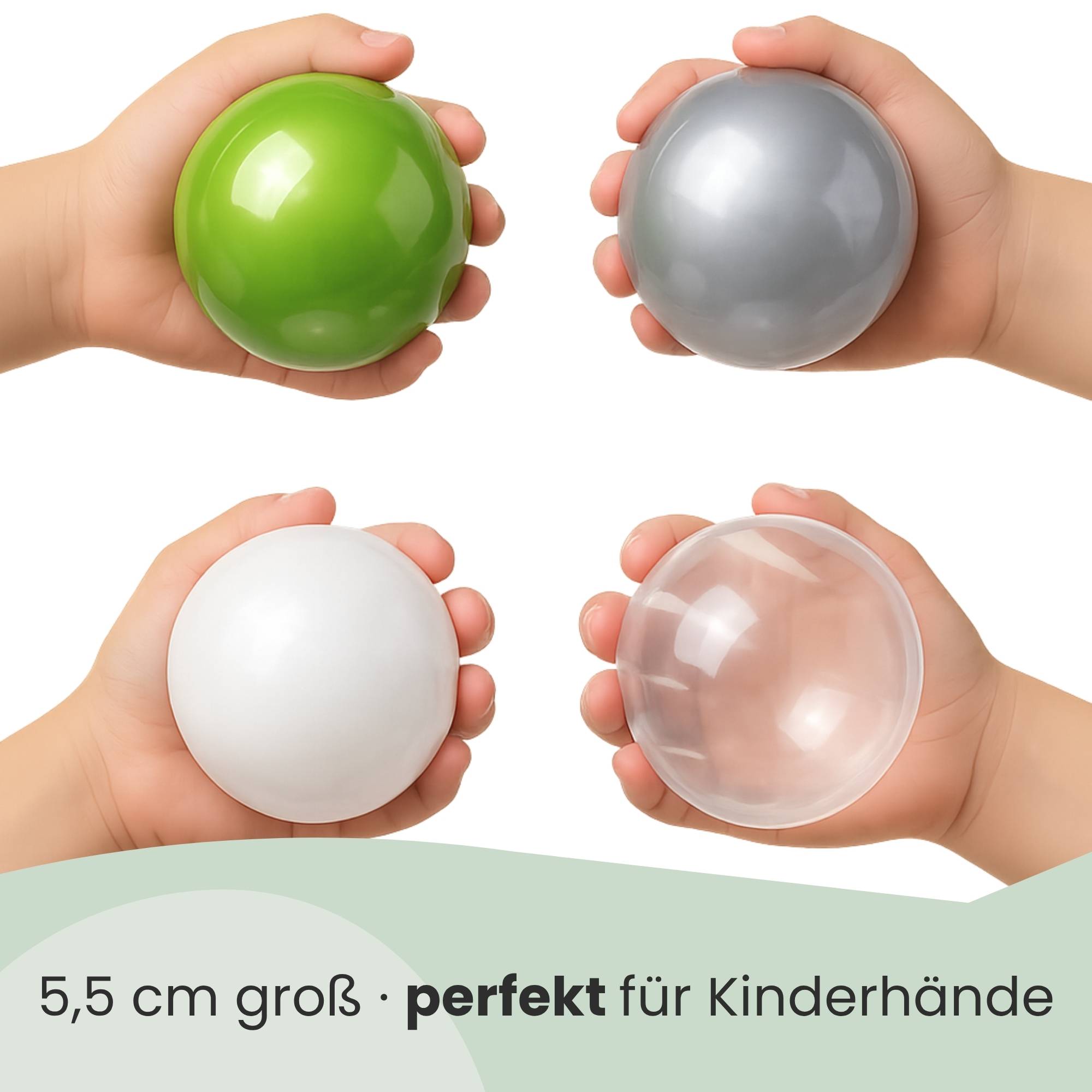 200 Bunte Bälle für Bällebad - 5,5cm Bällebad Bälle Kinder Spielbälle Bällepool