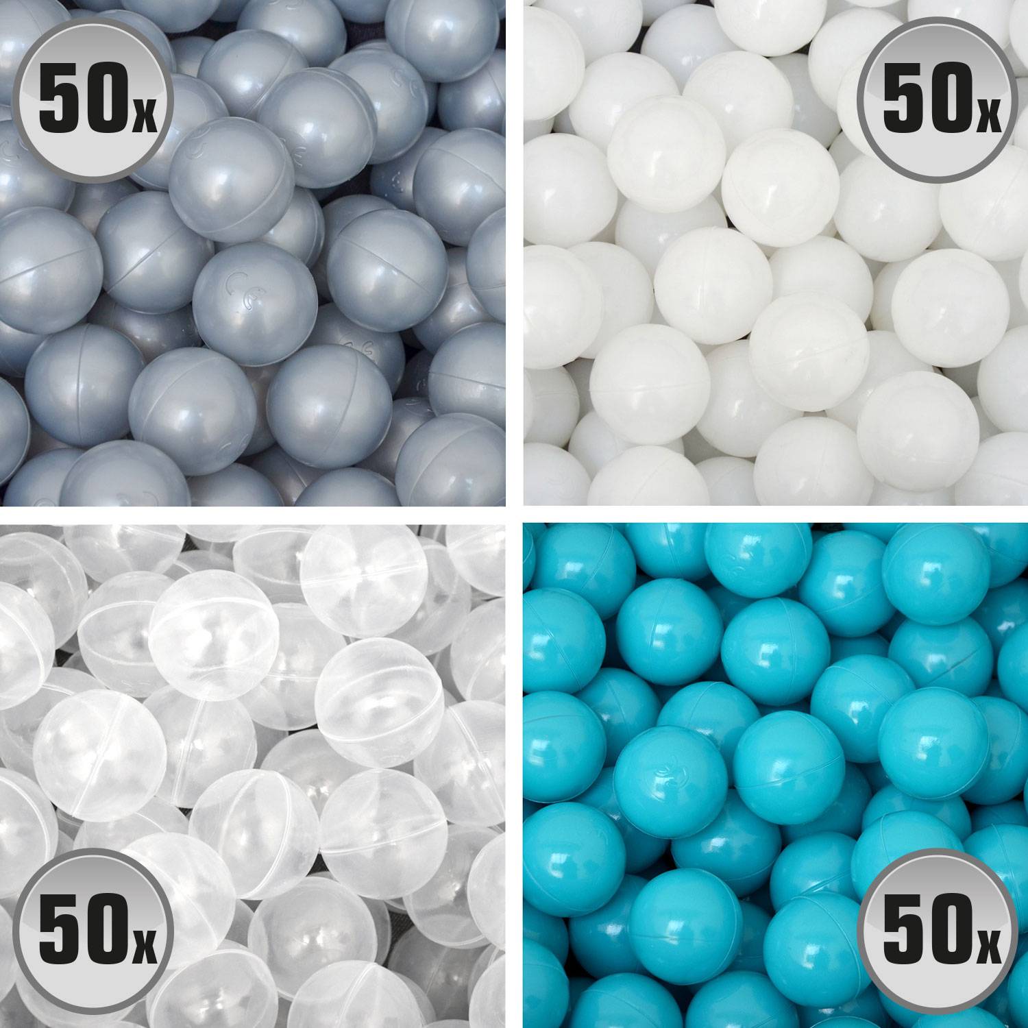 200 Bunte Bälle für Bällebad - 5,5cm Bällebad Bälle Kinder Spielbälle Bällepool