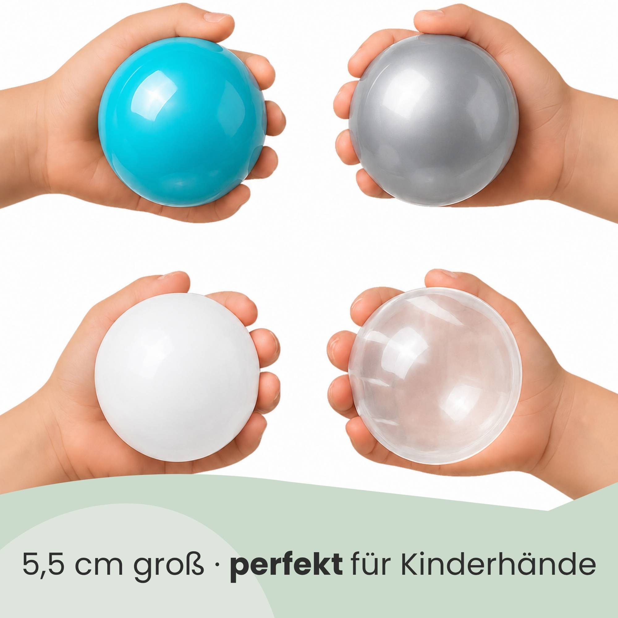 200 Bunte Bälle für Bällebad - 5,5cm Bällebad Bälle Kinder Spielbälle Bällepool
