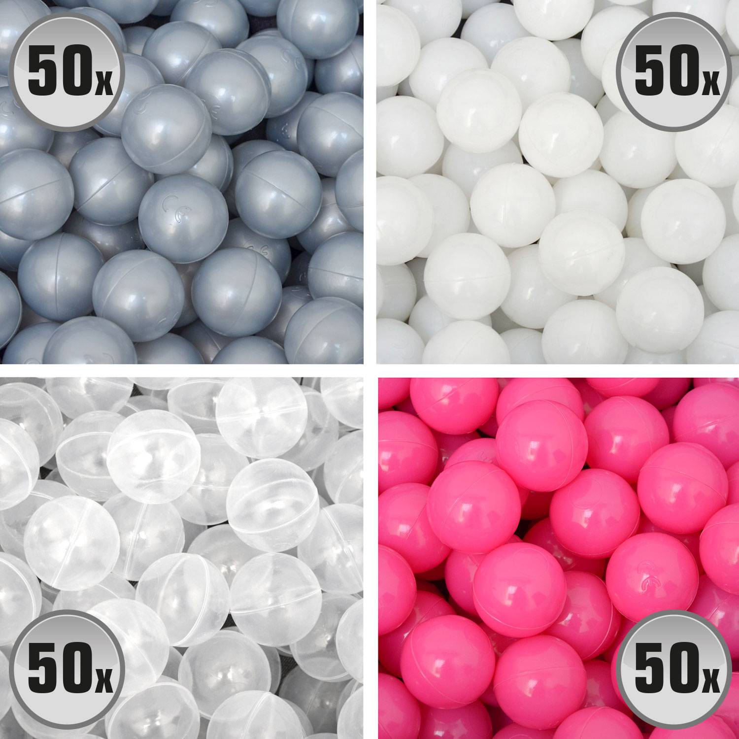 200 Bunte Bälle für Bällebad - 5,5cm Bällebad Bälle Kinder Spielbälle Bällepool