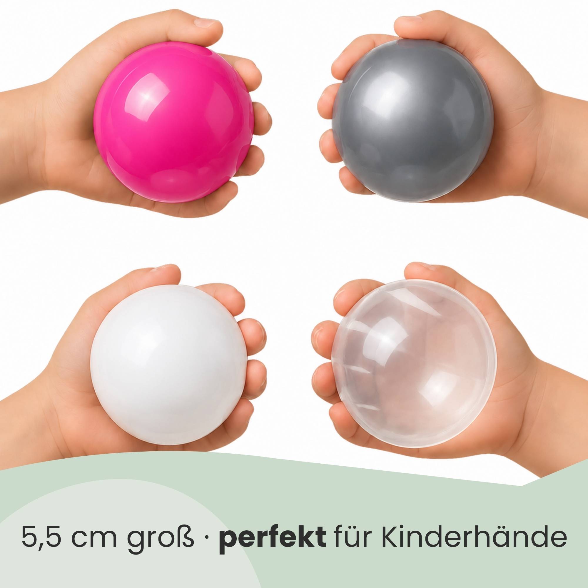 200 Bunte Bälle für Bällebad - 5,5cm Bällebad Bälle Kinder Spielbälle Bällepool