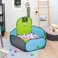 Bällebad mit Basketball Korb - 300 Bälle - 120x100cm Basketball Bällepool Baby Bällebad mit Basketball Korb - 300 Bälle - 120x100cm Basketball Bällepool Baby