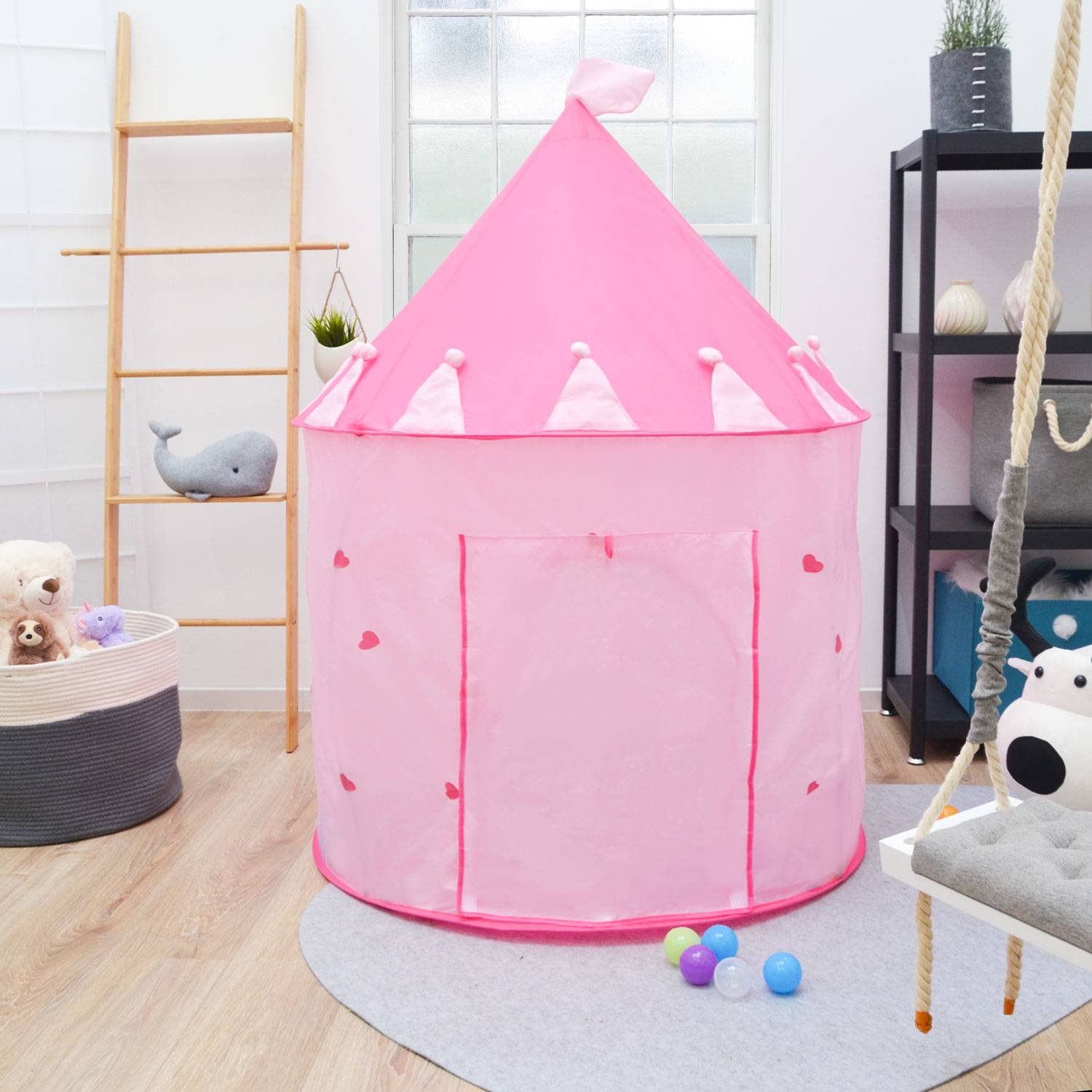 Bällebad Mädchen - 300 Bälle - 100x100x135 Kinderzelt Spielzelt Baby Bällezelt