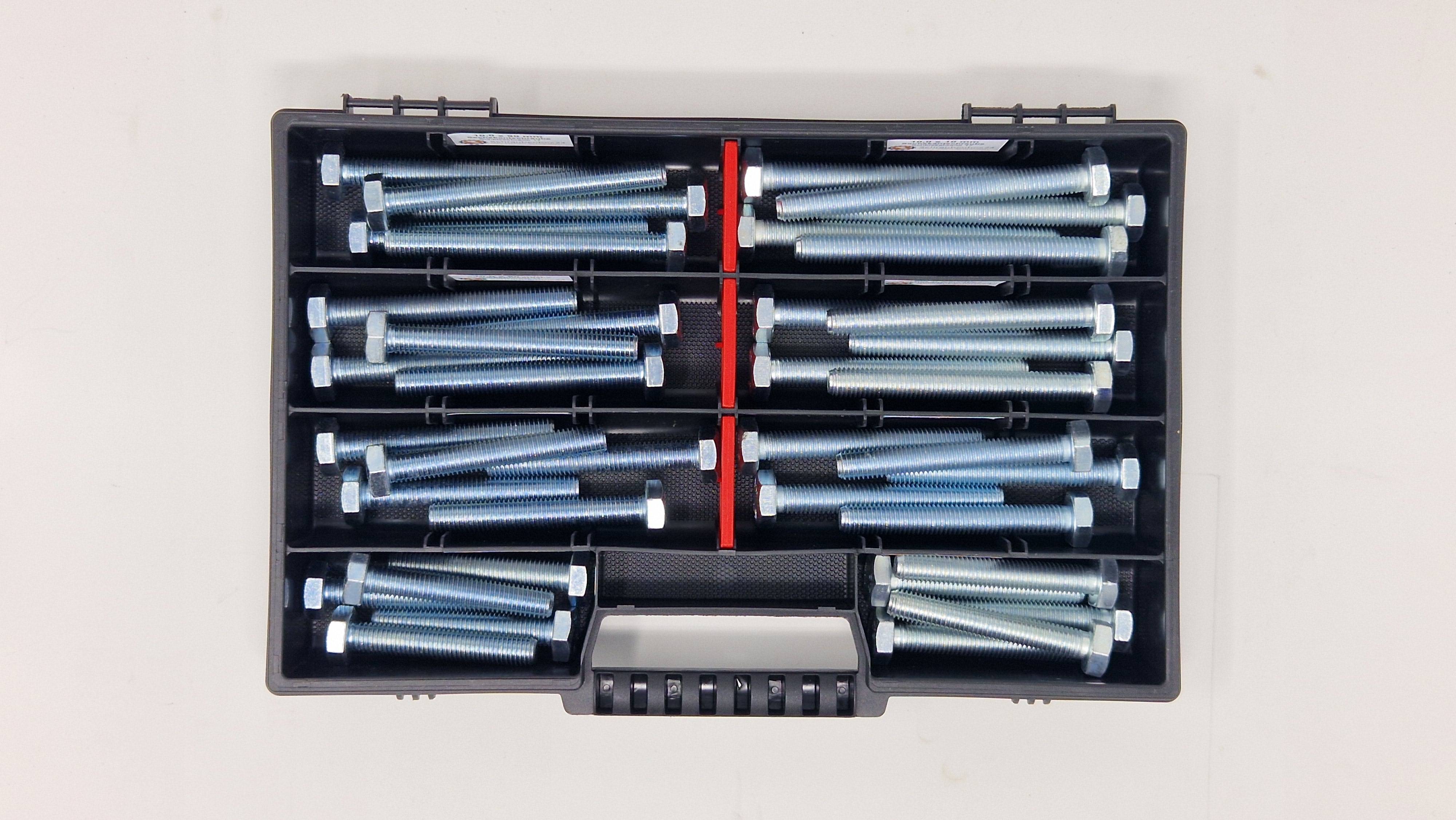 Sechskantschrauben Sortiment M10 //60mm-100mm 40 tlg. Schraubenbox DIN 933