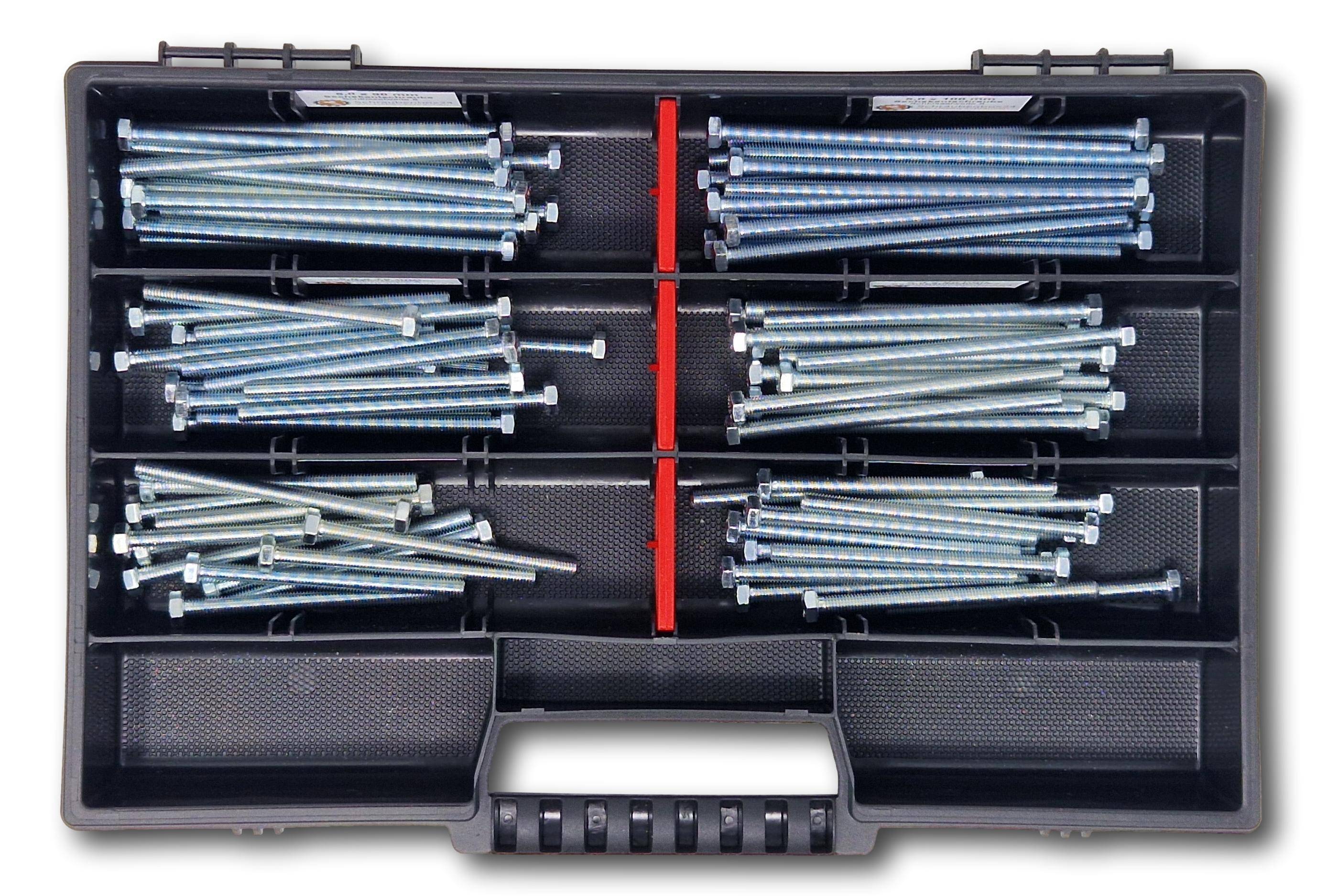 Sechskantschrauben Sortiment M5 // 65mm-100mm 90 tlg Schraubenbox DIN 933/ISO4017