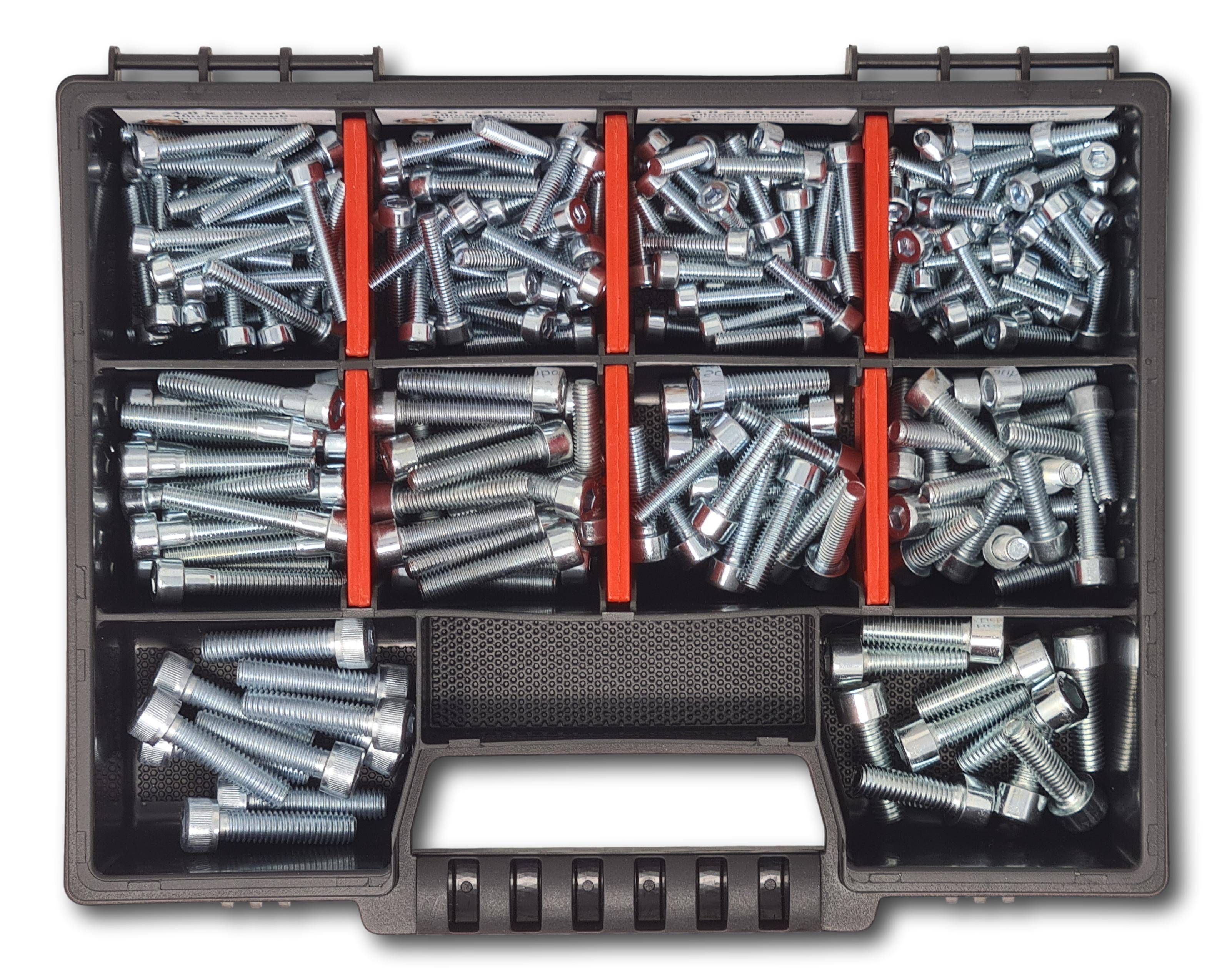 Zylinderkopfschrauben Sortiment M4-M6 // 12mm-30mm 210 tlg. Schraubenbox