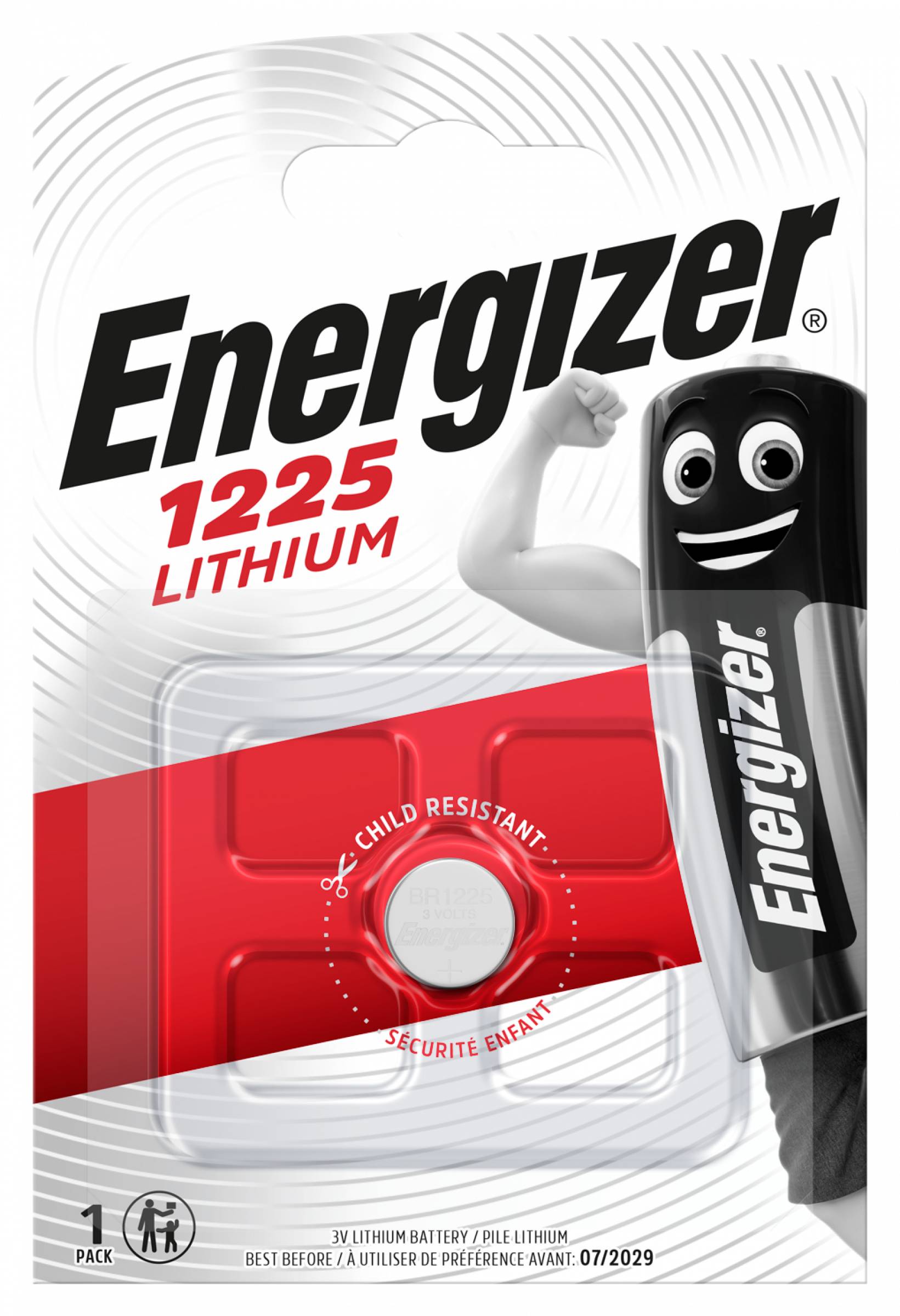 Energizer Lithium-​Knopfzelle BR 1225 3V 1er-​Maxiblister