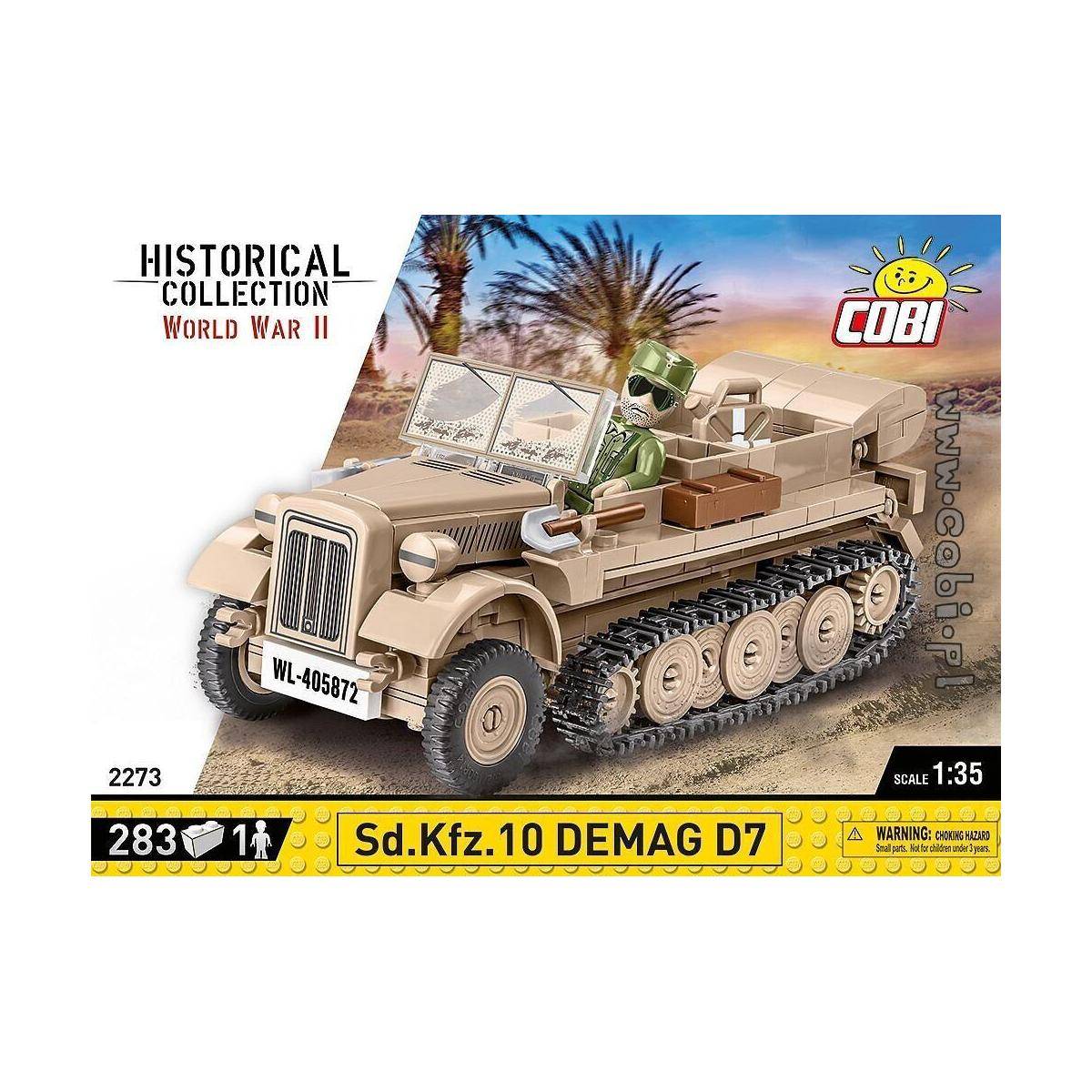 COBI-2273 - 283 Teile HC WWII /2273/ SD.KFZ.10 DEMAG D7