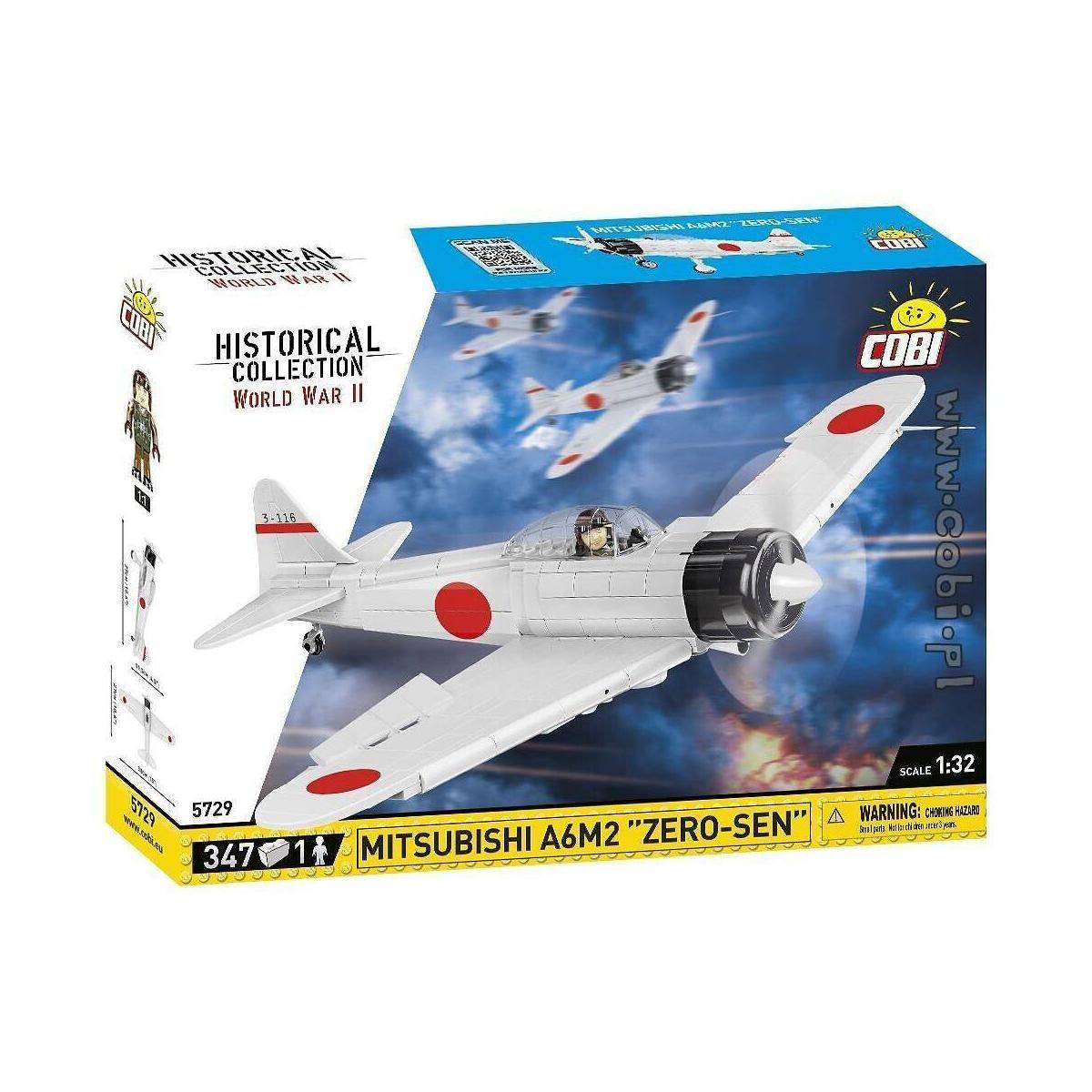 Bausatz von COBI Bausteinen für eine Mitsubishi A6M2 