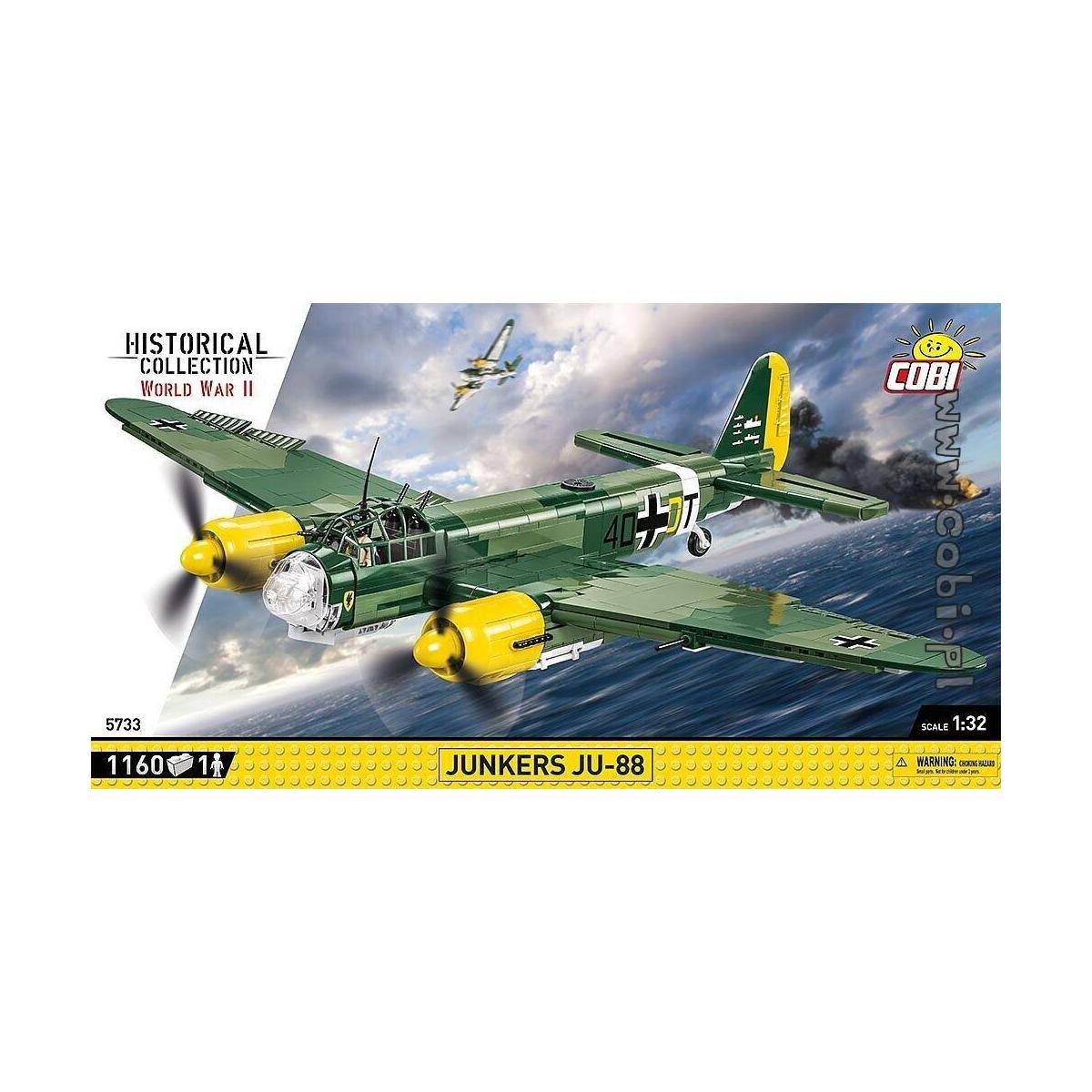 COBI-5733 - Junkers Ju-88, Modell, 1160 Teile, ab 10 Jahren