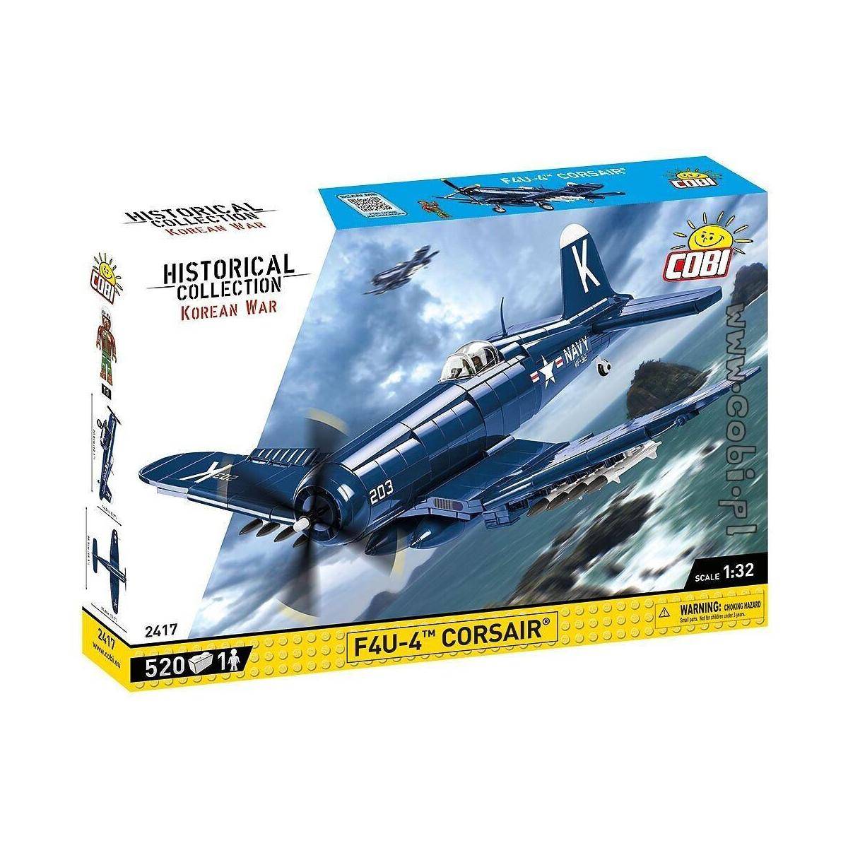 COBI-2417 - VOUGHT F4-U-4 CORSAIR, Modell, 520 Teile, ab 8 Jahren