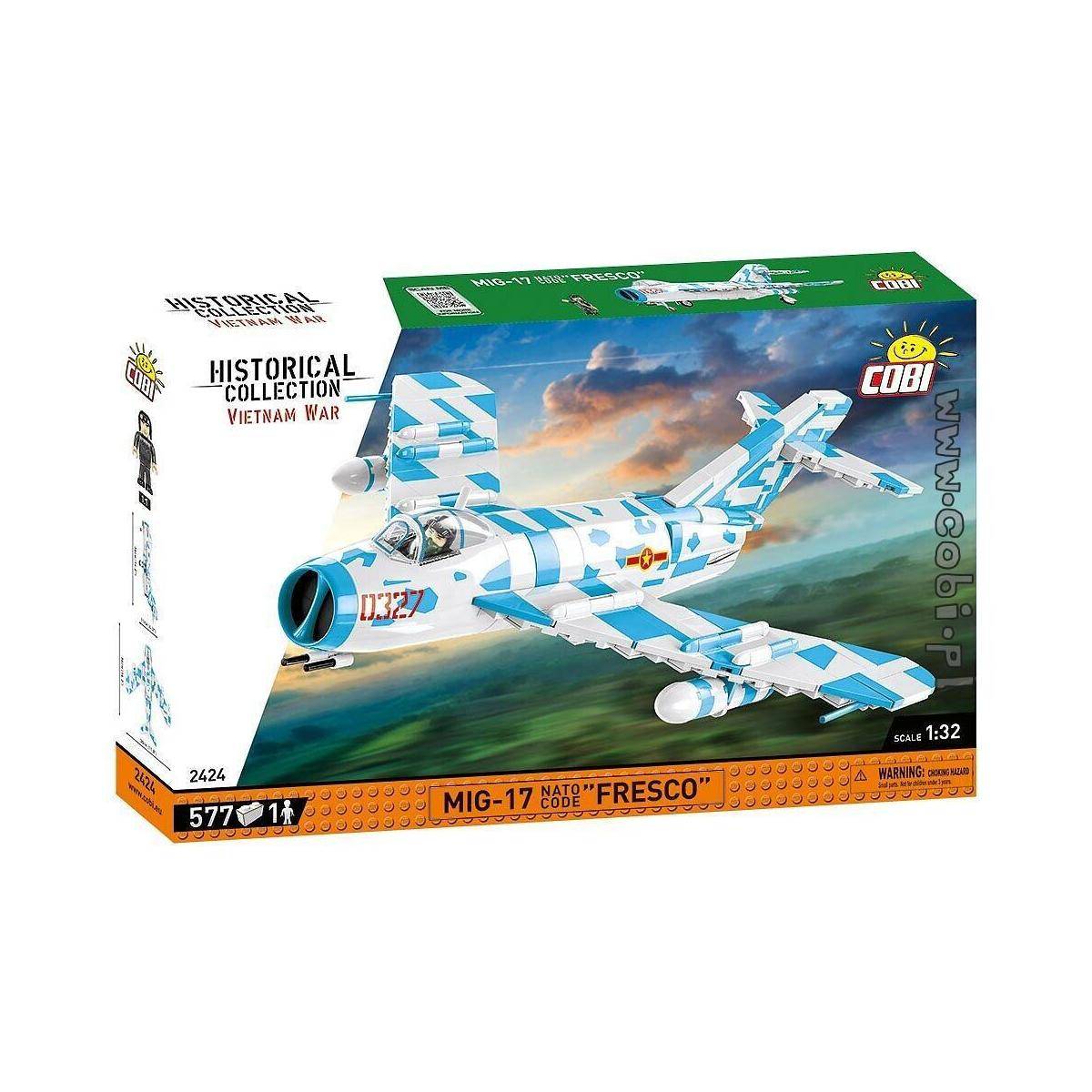 COBI-2424 - MIG-17 NATO CODE F, Modell, 577 Teile, ab 7 Jahre
