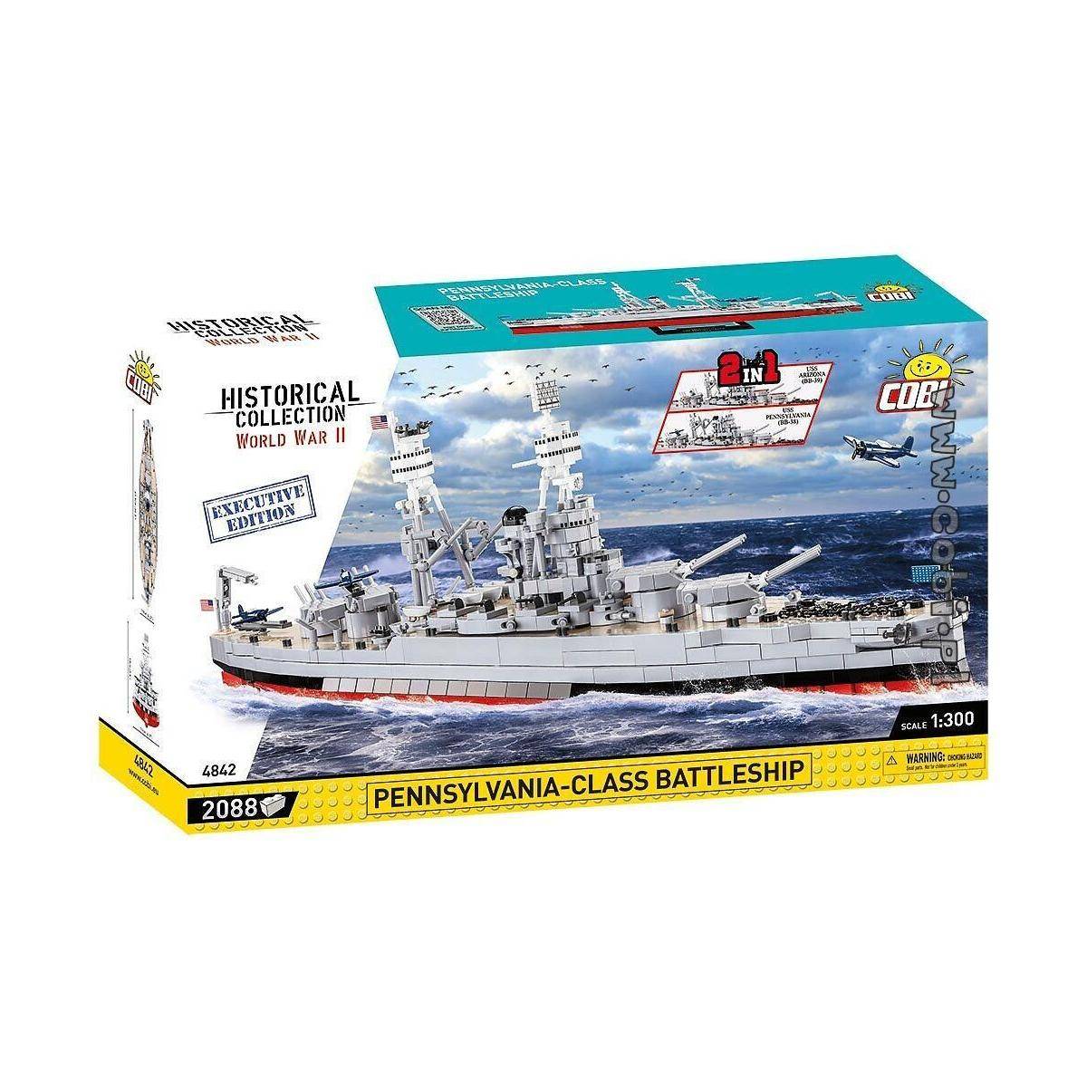 2088 Teile HC WWII /4842/ PENNSYLVANIA - CLASS BATTLESHIP 2 IN 1 ARIZONA (BB-39)