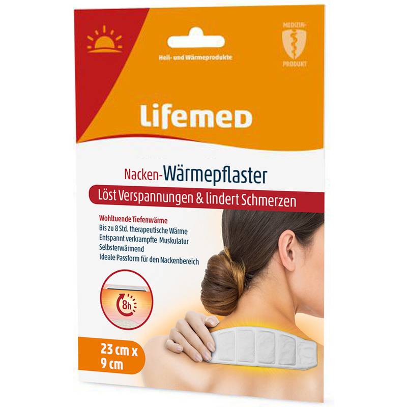 Lifemed Nacken-Wärmepflaster, 230 x 90 mm, weiß