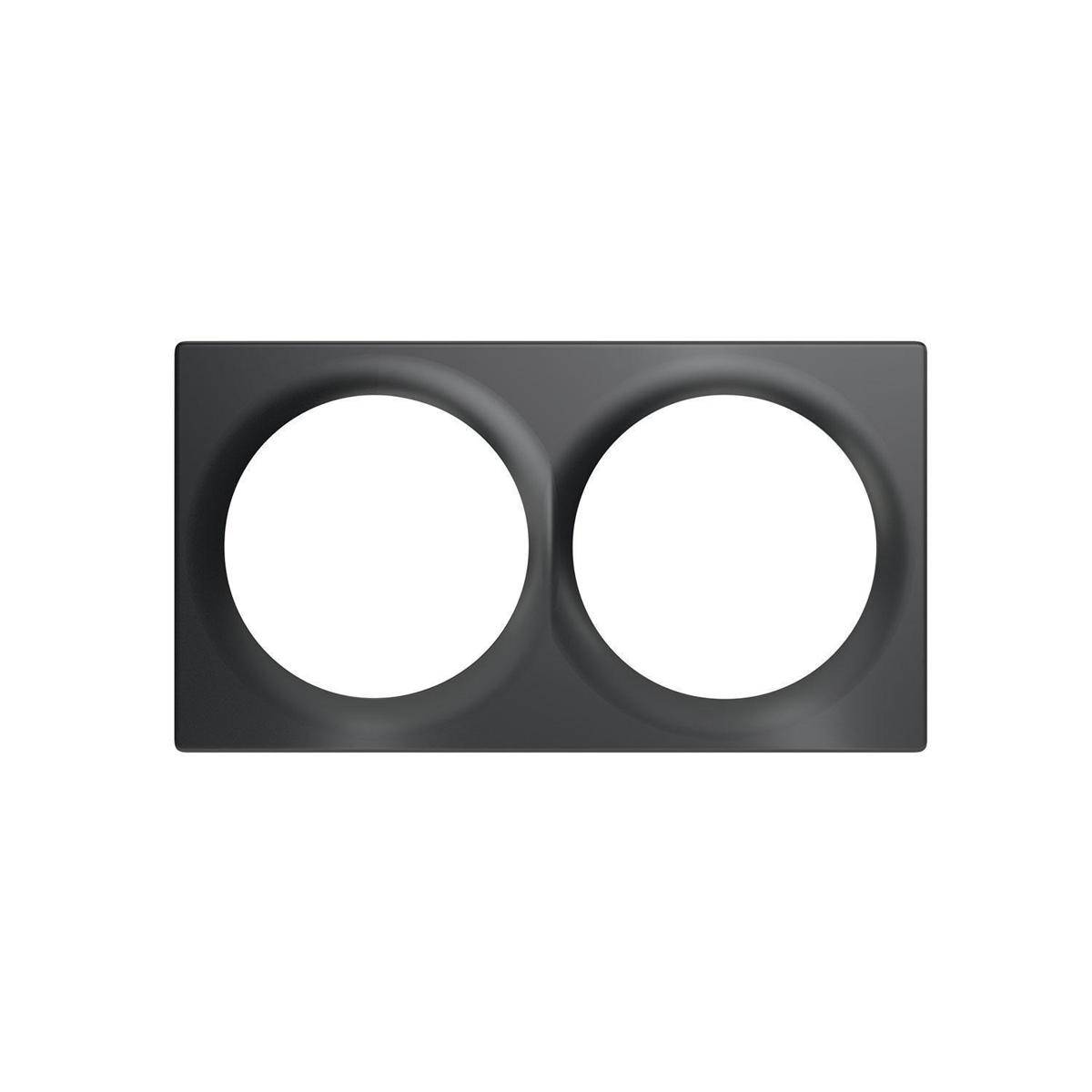 FIB_FGWXPP-0003B - Walli Line Double Cover Plate, schwarz