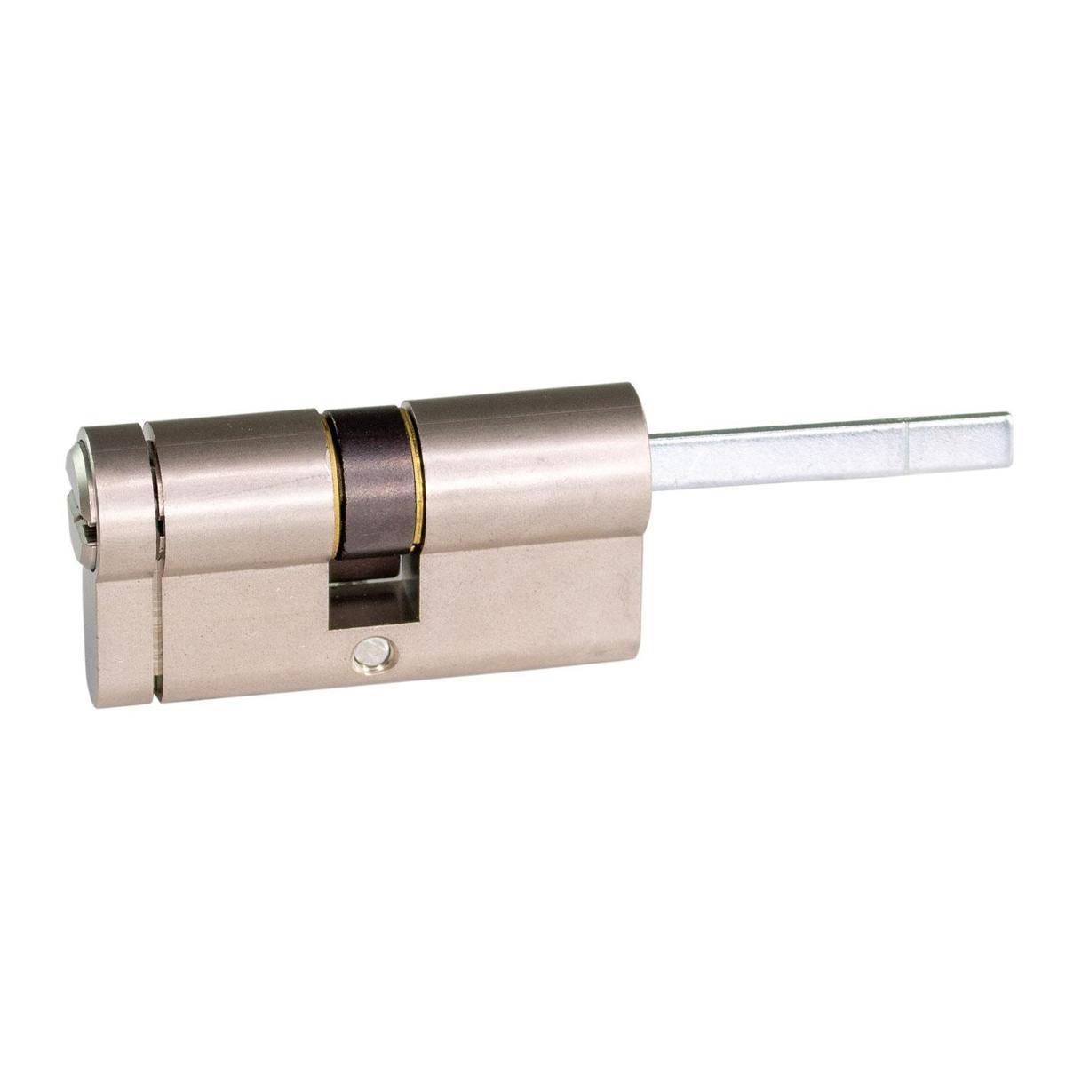 LINCE CPlus cylinder, 40-30, D cam, Nickel finish, 5 keys