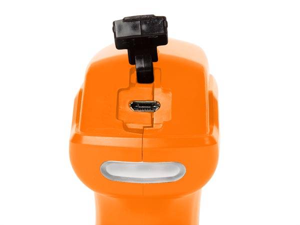 Drucksprüher, elektrisch, akkubetrieben, einstellbare Düse, LED-Anzeige, 1 Liter, Weiß/Orange/Schwarz