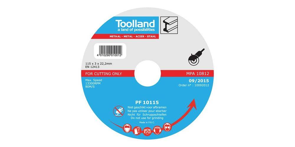 Toolland TRENNSCHEIBE -115 mm - METALL
