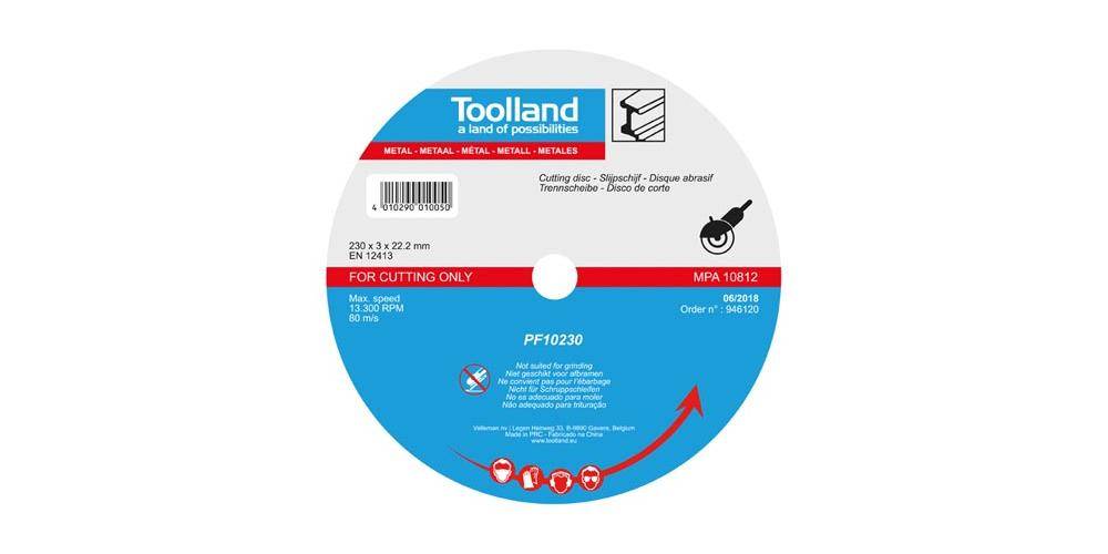 Toolland TRENNSCHEIBE - 230 mm - METALL