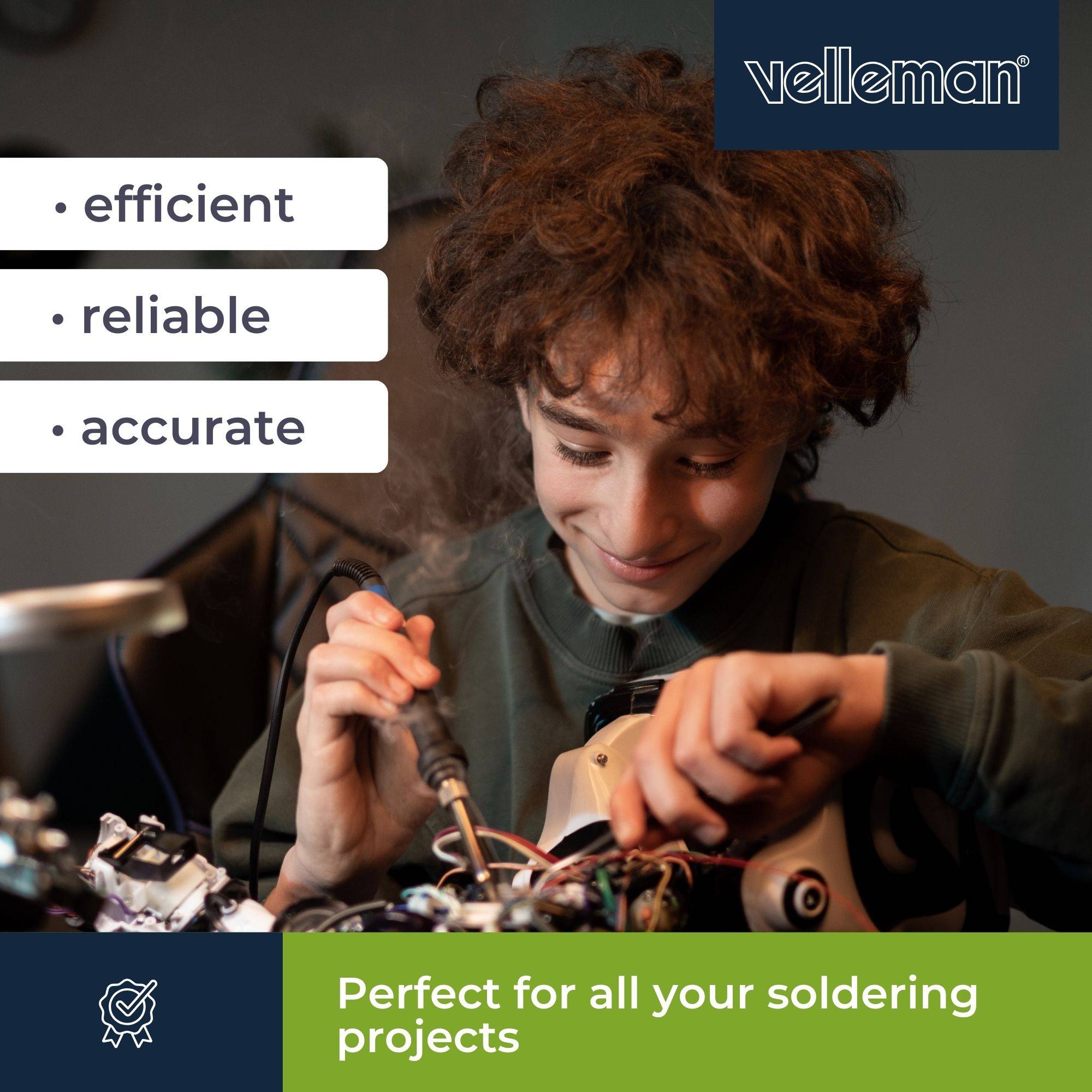 Lötstation, einstellbar, LED-Display, keramisches Heizelement, 48 W, Temperaturbereich 150-450 °C, Grau