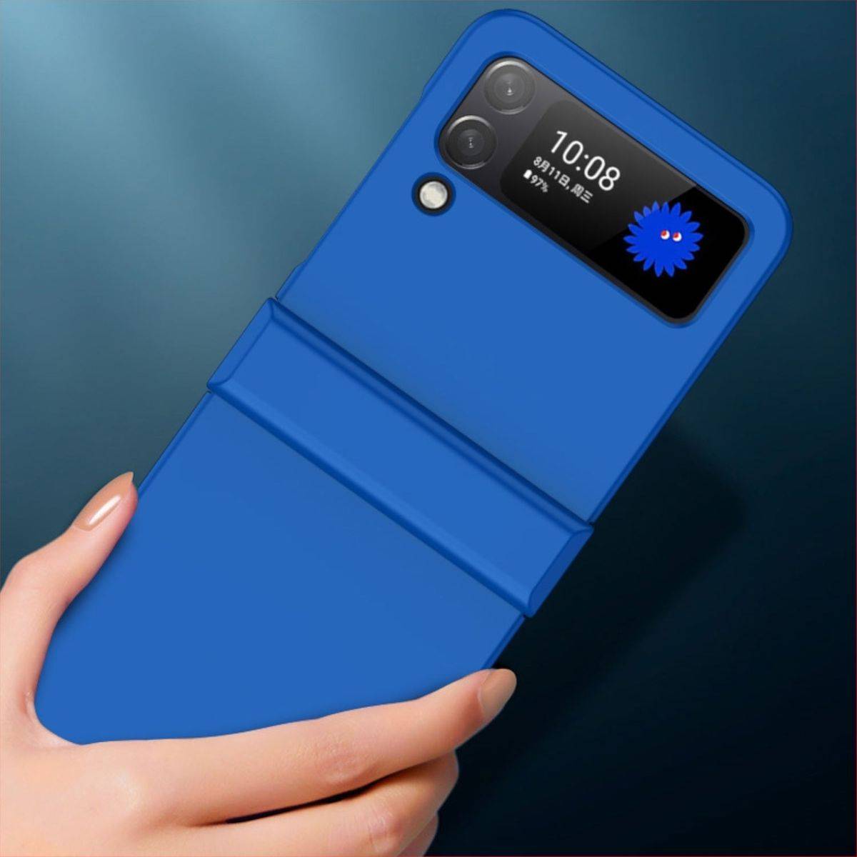 Für Samsung Galaxy Z Flip4 Silikon TPU Grün Schutz Cover Handy Tasche